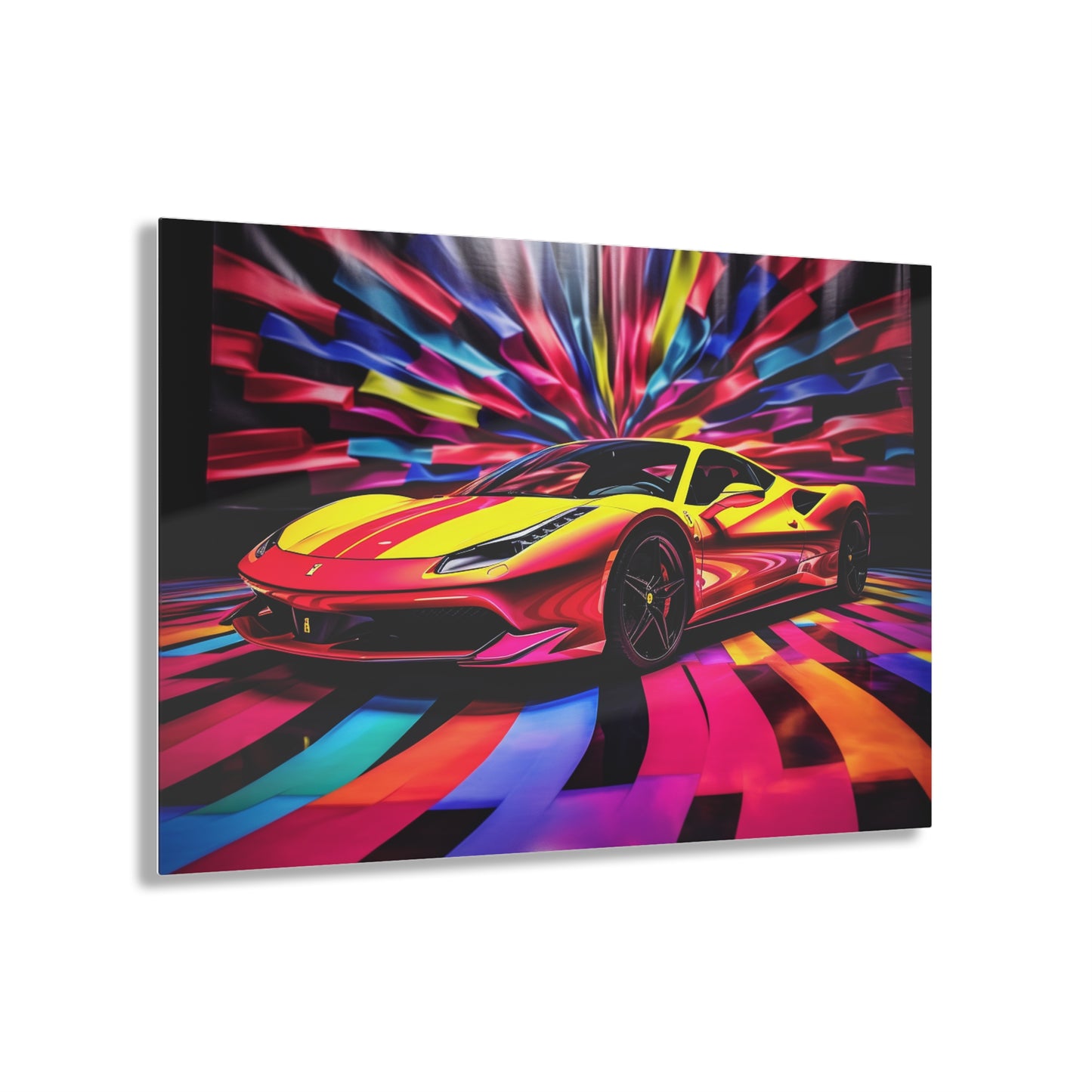 Acrylic Prints Macro Flag Ferrari 3