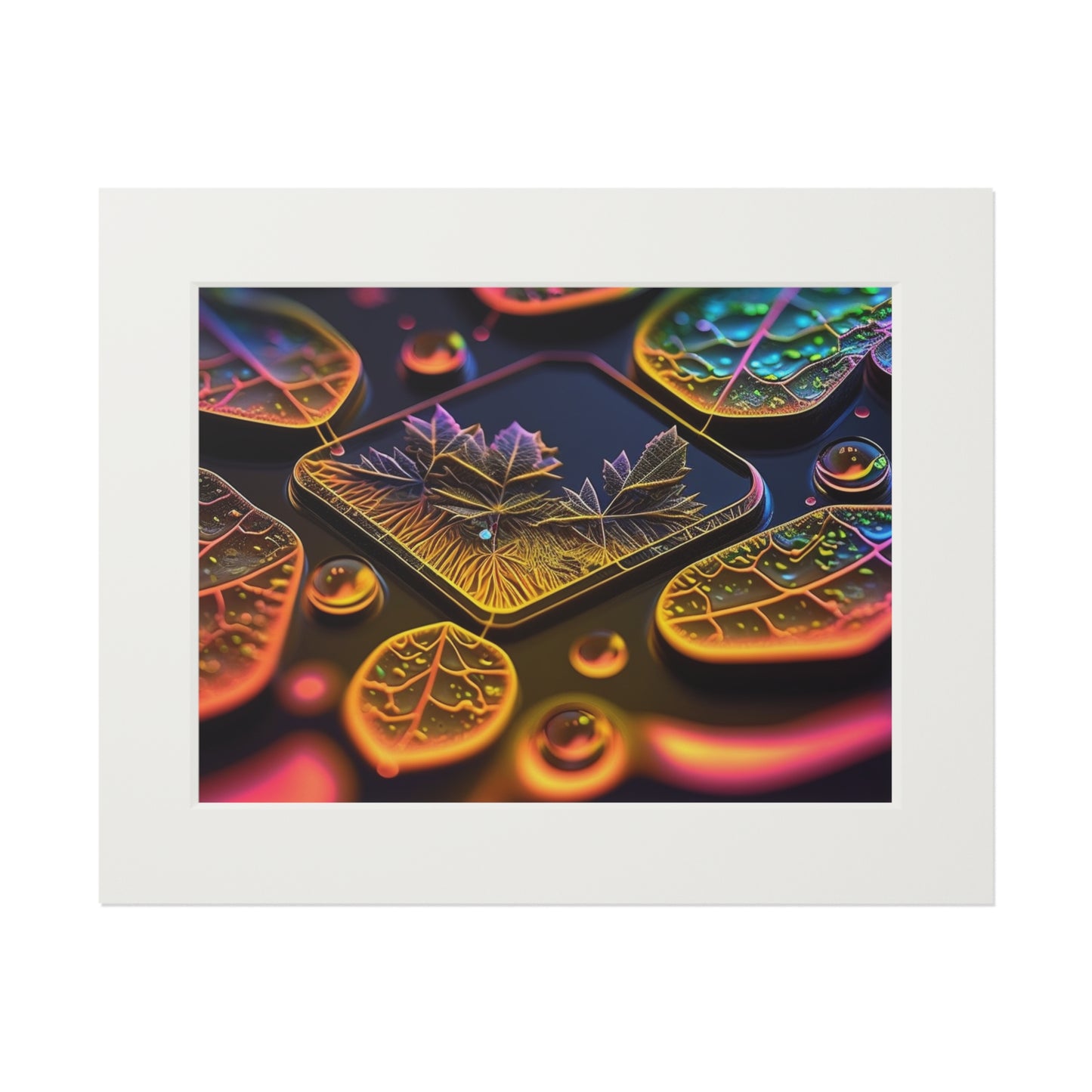 Fine Art Prints (Passepartout Paper Frame) Macro Florescent 4