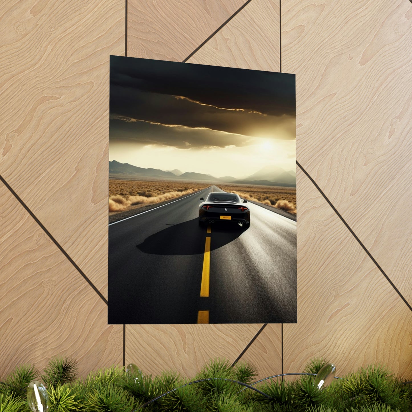 Premium Matte Vertical Posters Ferrari Road 1