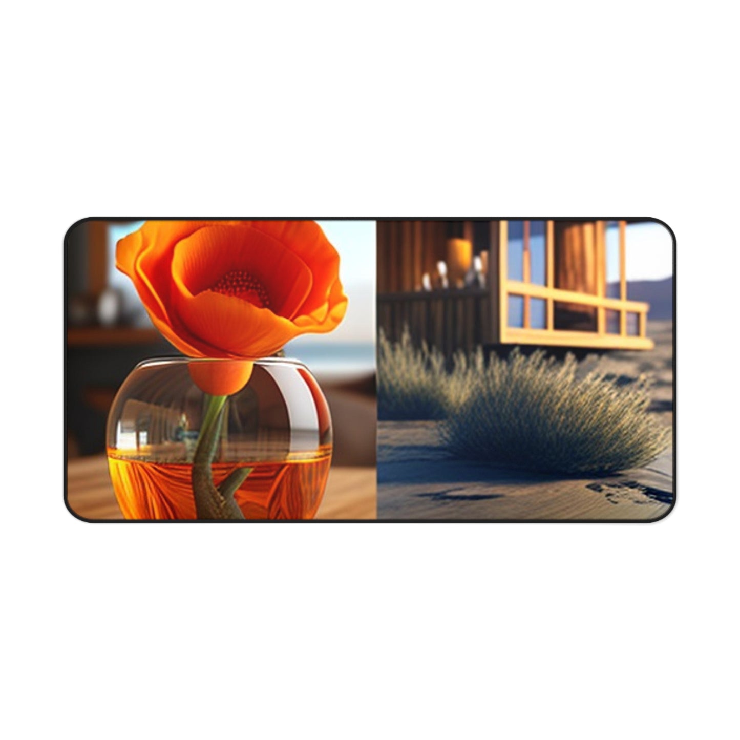 Desk Mat Poppy in a Glass Vase 3