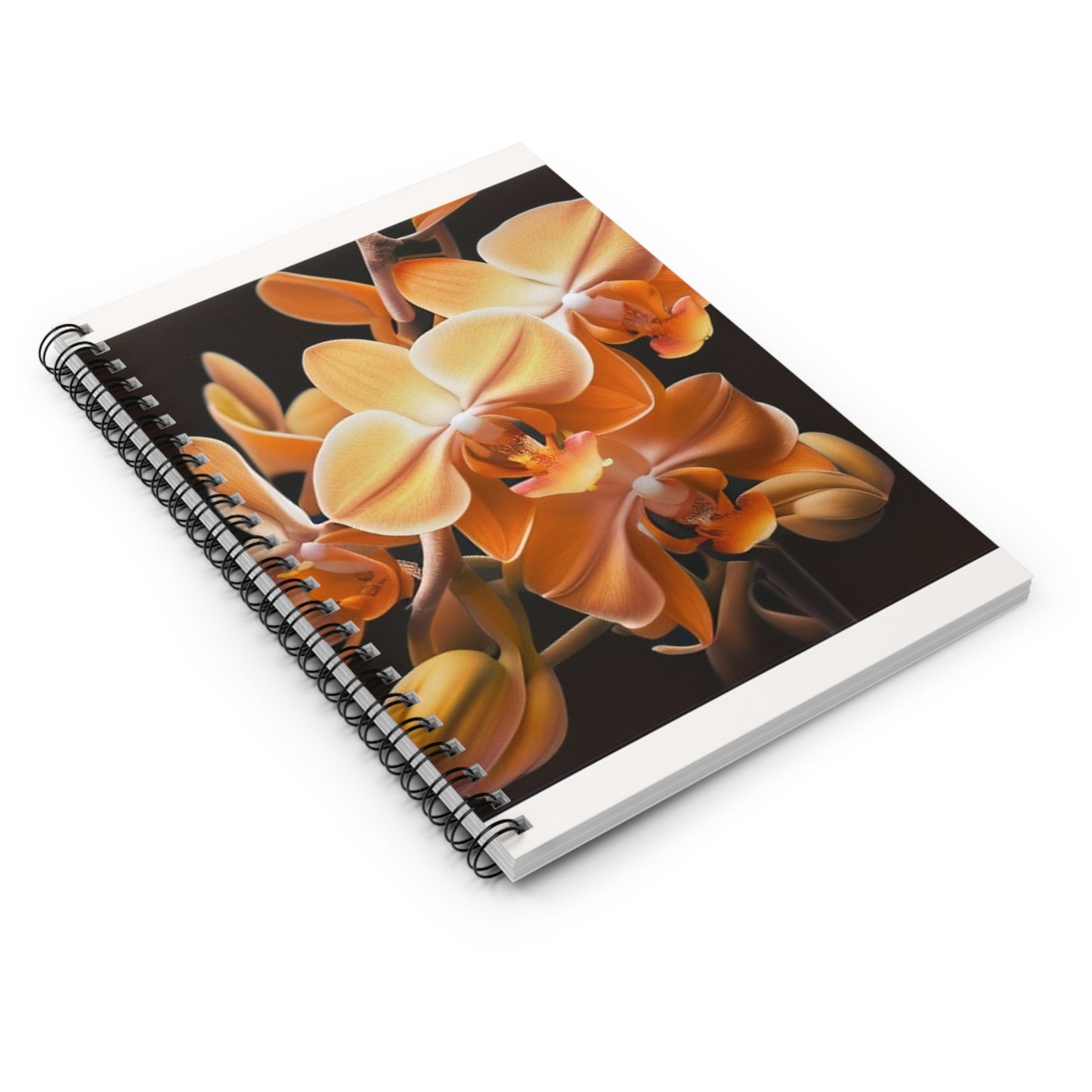 Spiral Notebook - Ruled Line orchid pedals 1