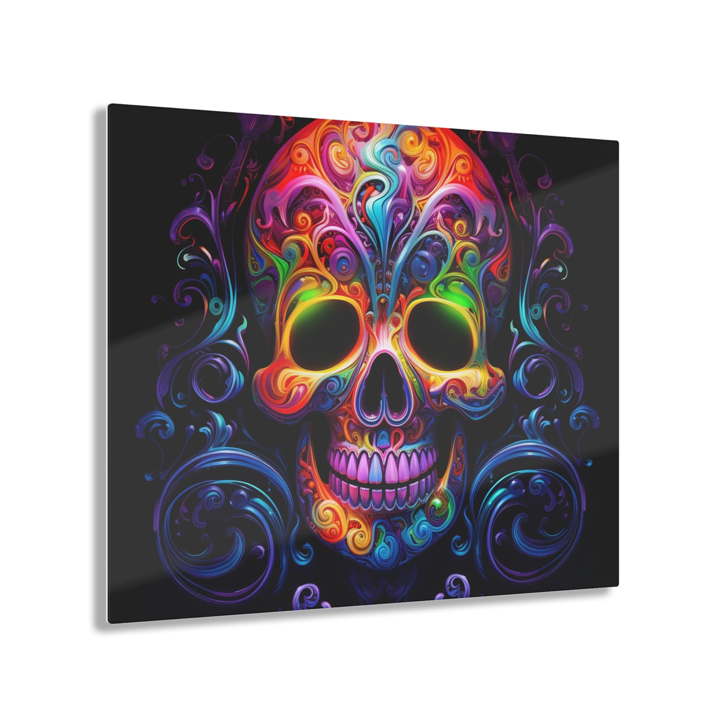 Acrylic Prints Macro Skull Color 2