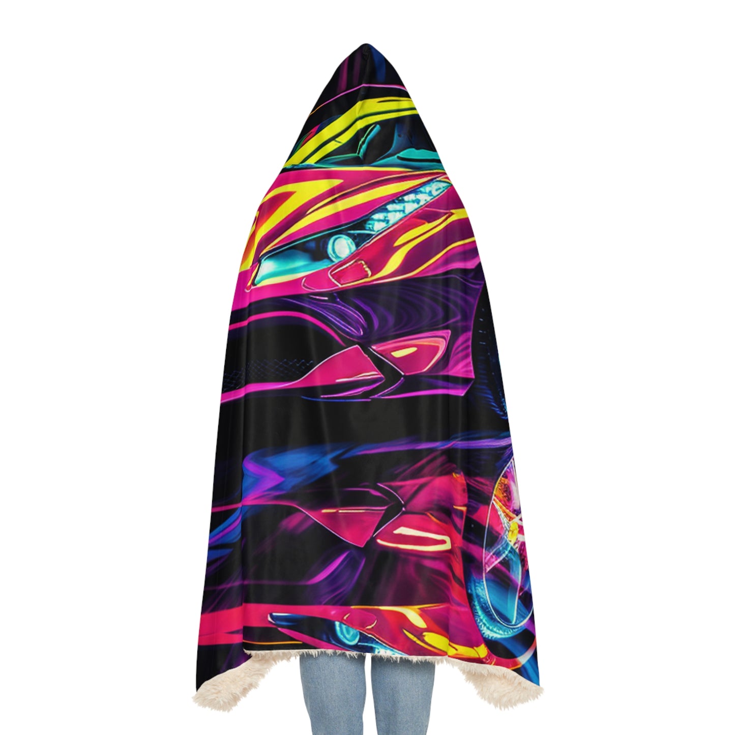 Snuggle Hooded Blanket Pink Ferrari Macro 2