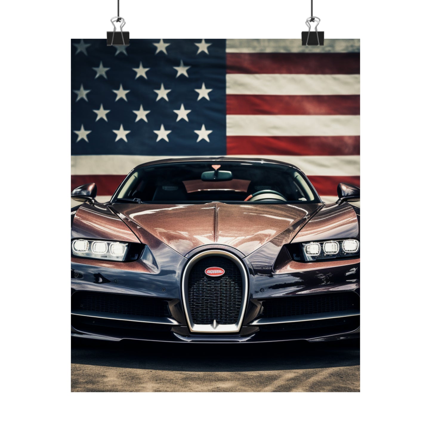 Premium Matte Vertical Posters Bugatti Flag 4