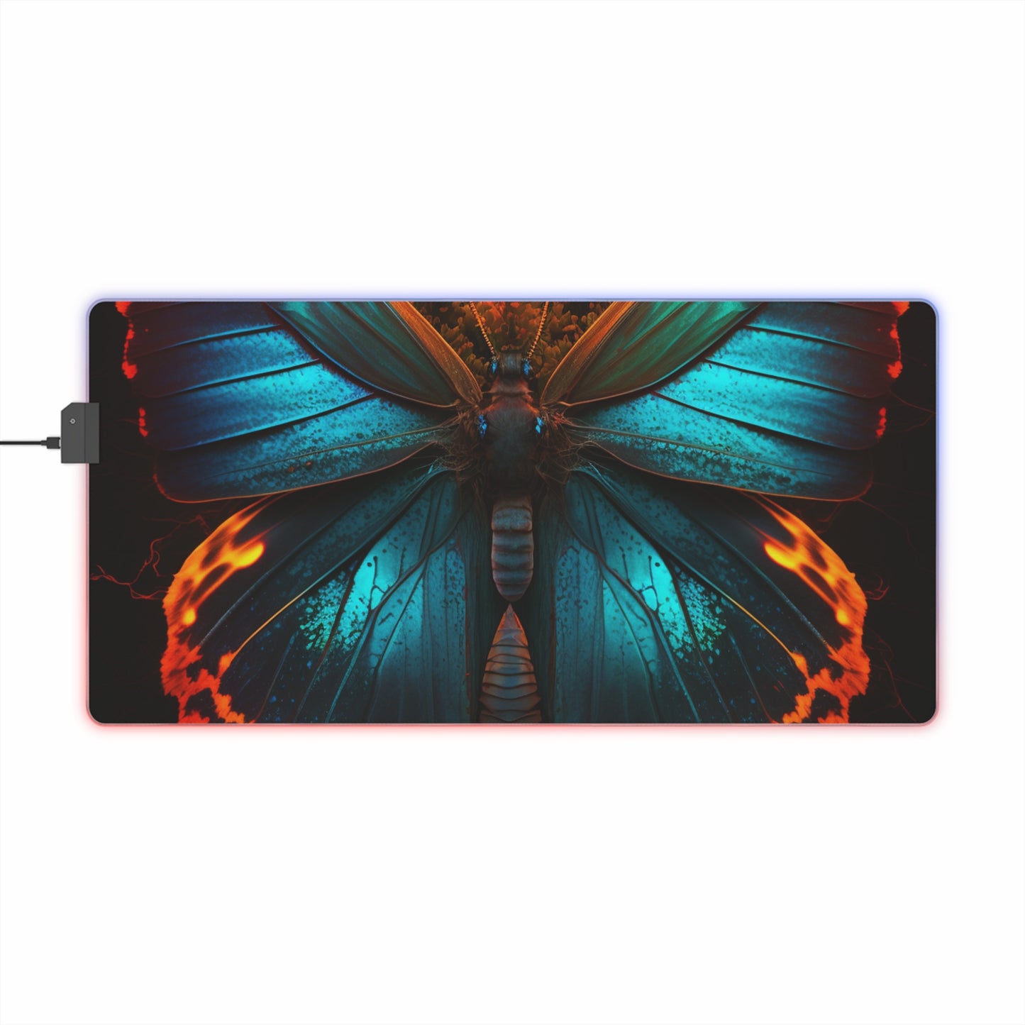 LED Gaming Mouse Pad Neon Butterfly Flair 3