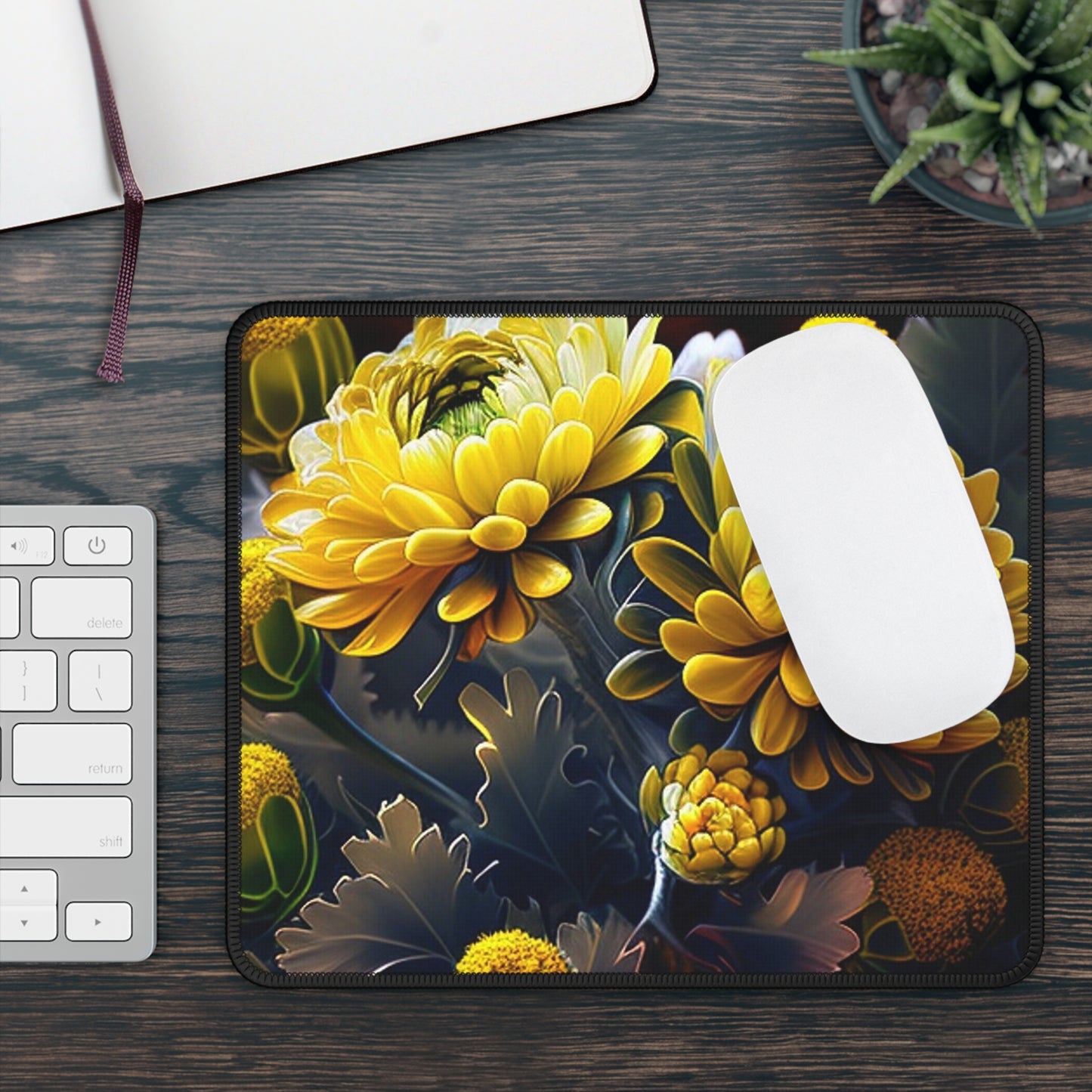 Gaming Mouse Pad  Yellow Hermosas Flores Amarillas 3