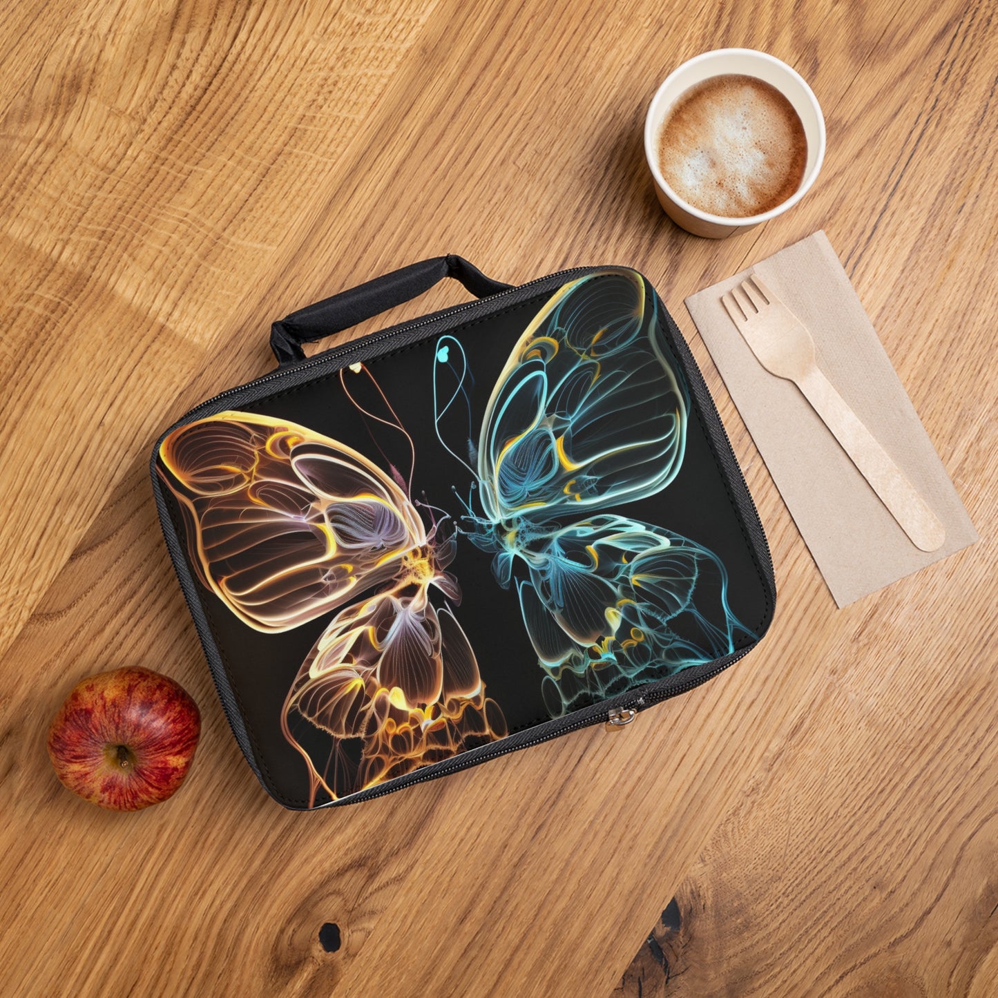 Lunch Bag Neon Glo Butterfly 3