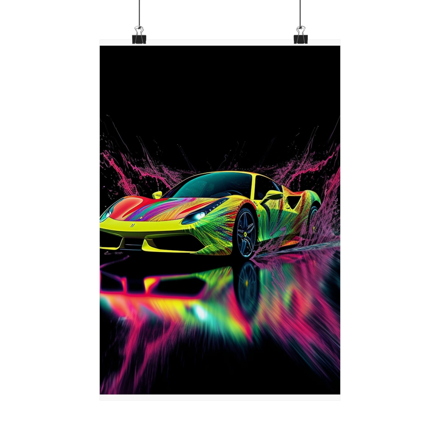 Premium Matte Vertical Posters Ferrari Fusion Water 2