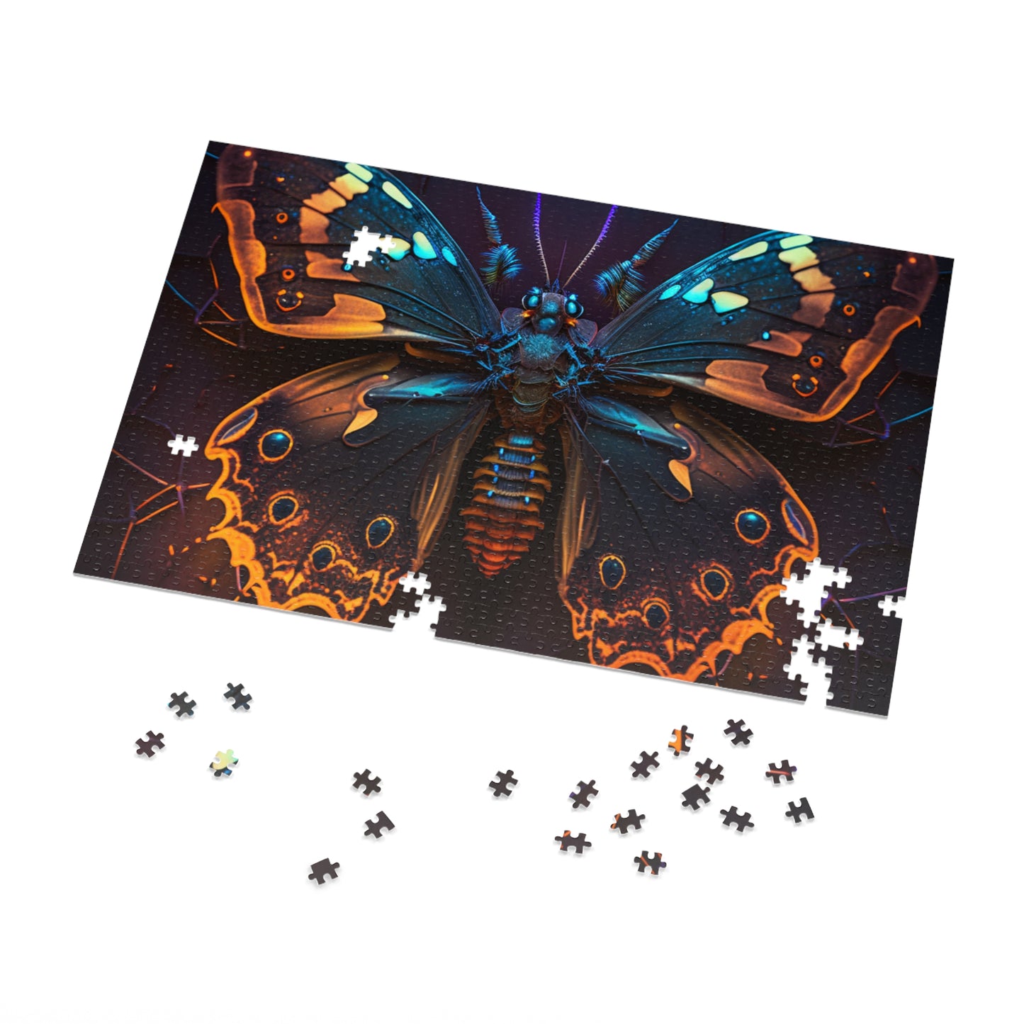 Jigsaw Puzzle (30, 110, 252, 500,1000-Piece) Neon Hue Butterfly 2