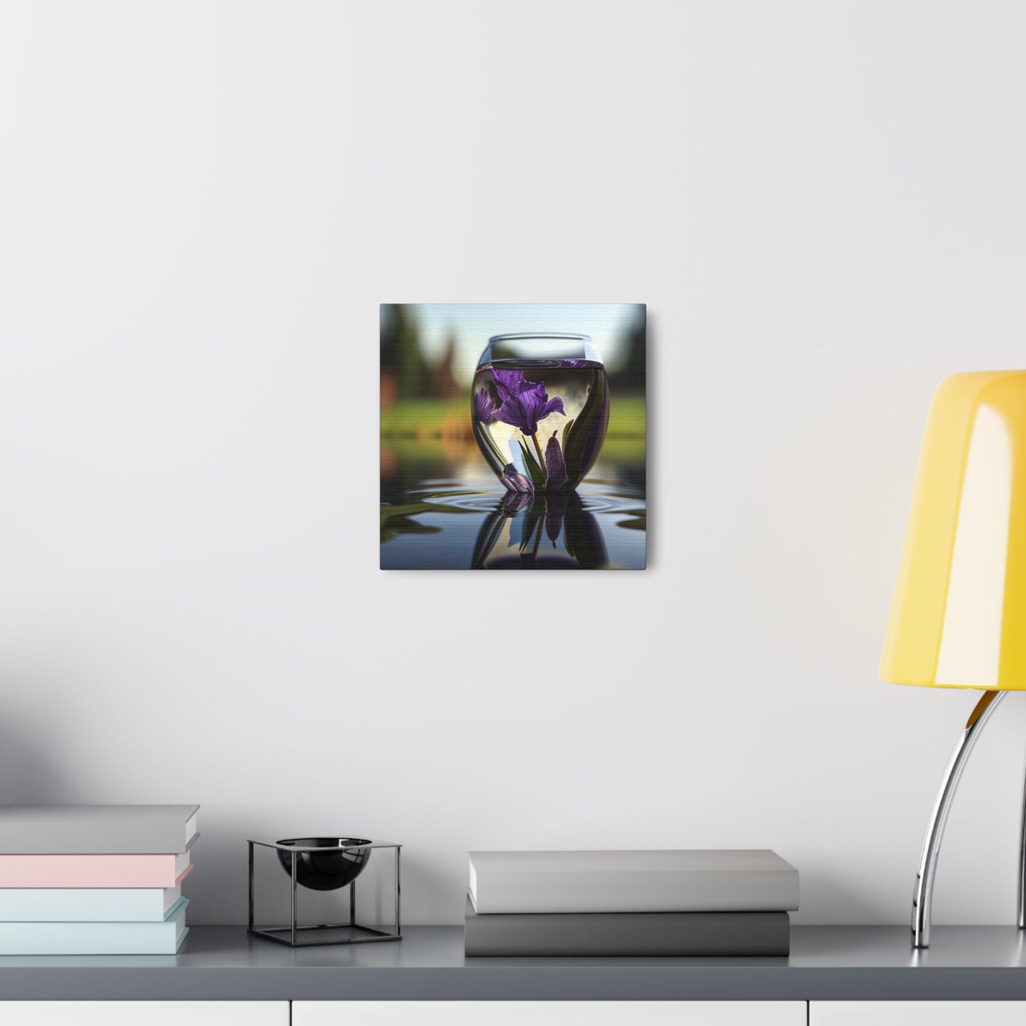 Canvas Gallery Wraps Purple Iris in a vase 3