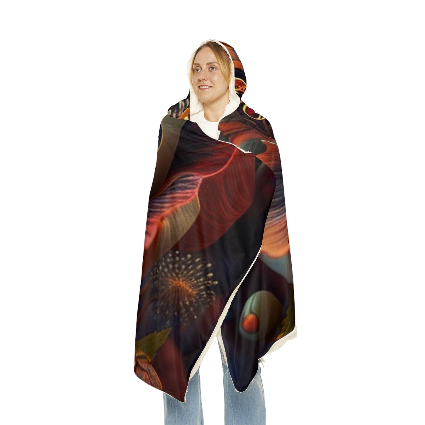 Snuggle Hooded Blanket Flower Arangment 3