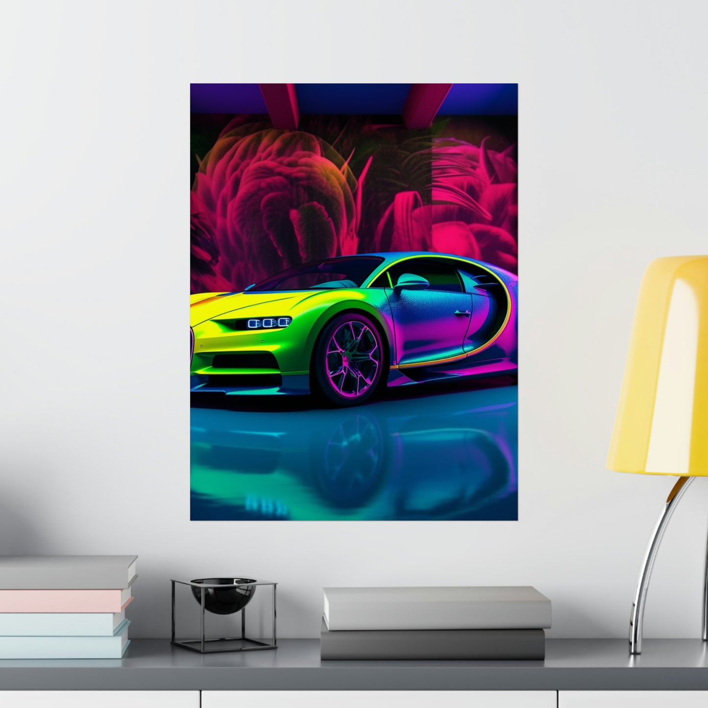 Premium Matte Vertical Posters Florescent Bugatti Flair 1