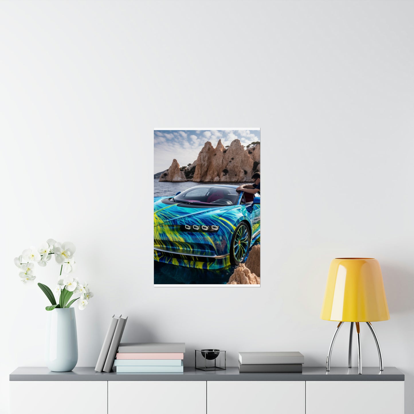 Premium Matte Vertical Posters Bugatti Water 1