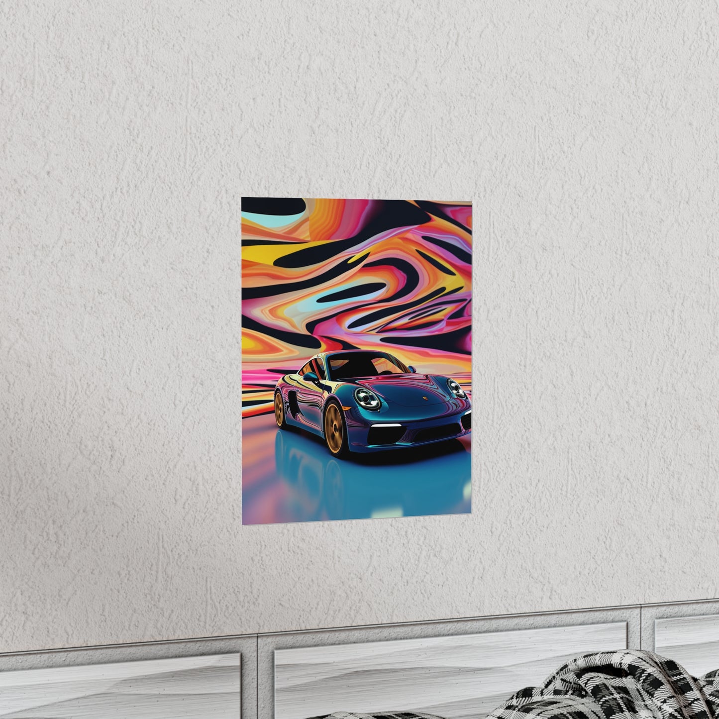 Premium Matte Vertical Posters Porsche Water Fusion 2