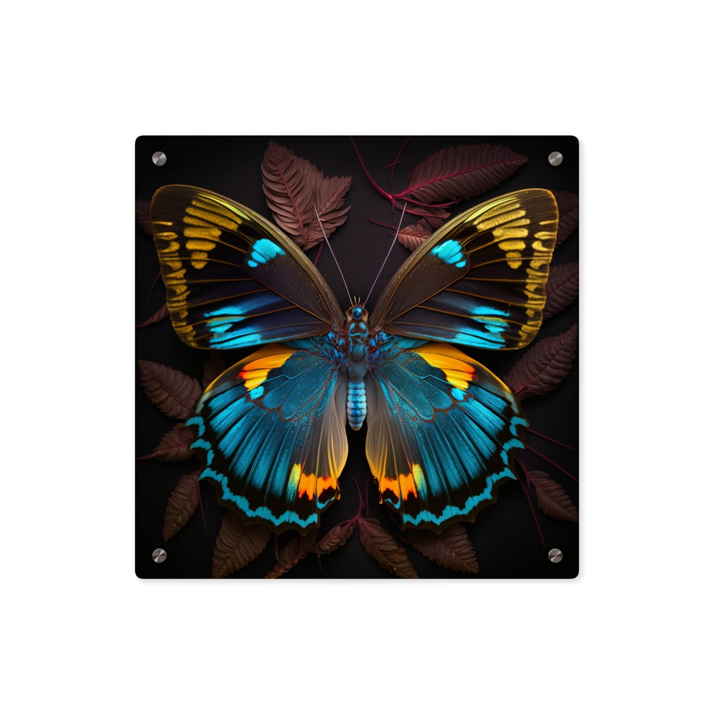 Acrylic Wall Art Panels Neon Butterfly Flair 1