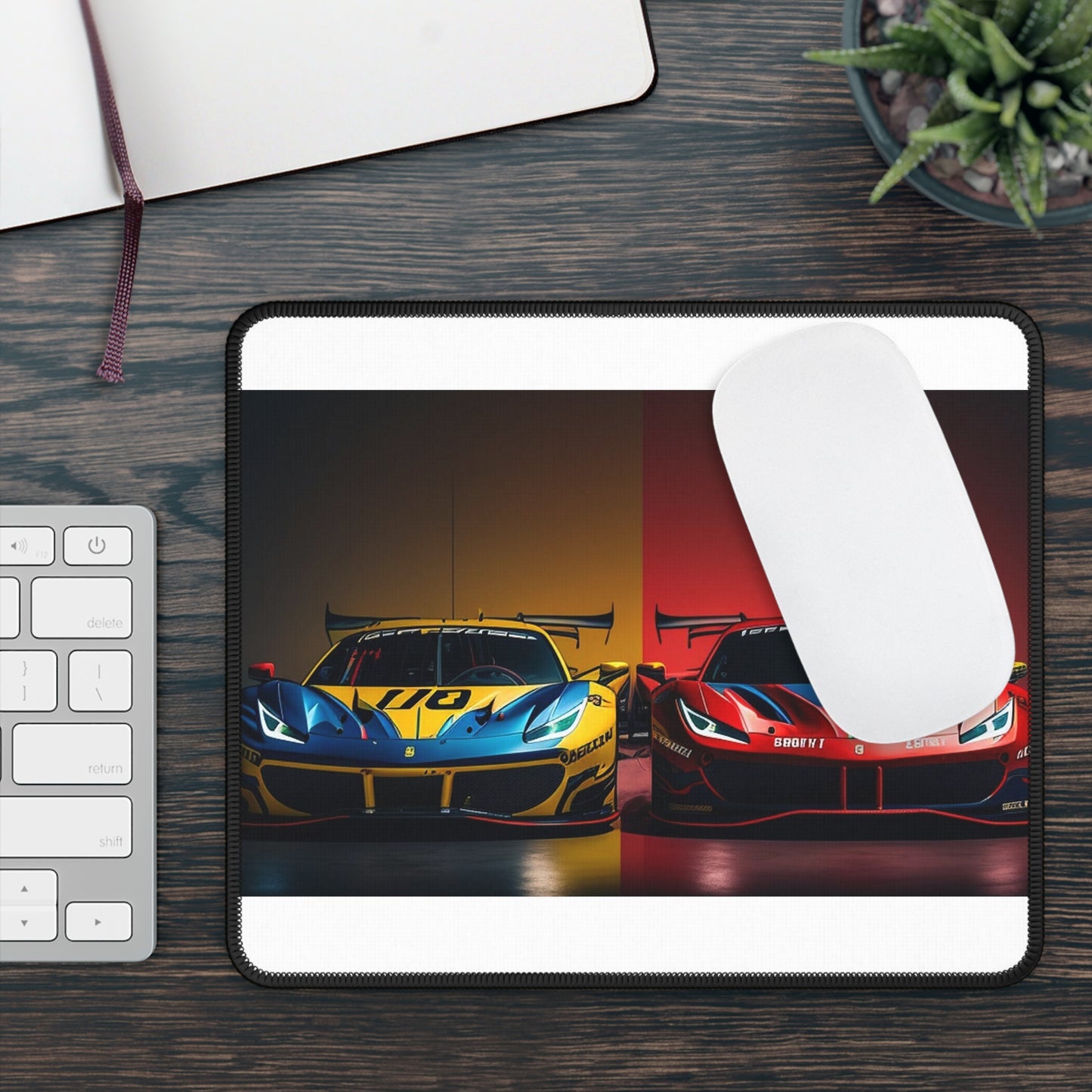 Gaming Mouse Pad  Ferrari Red Blue 3