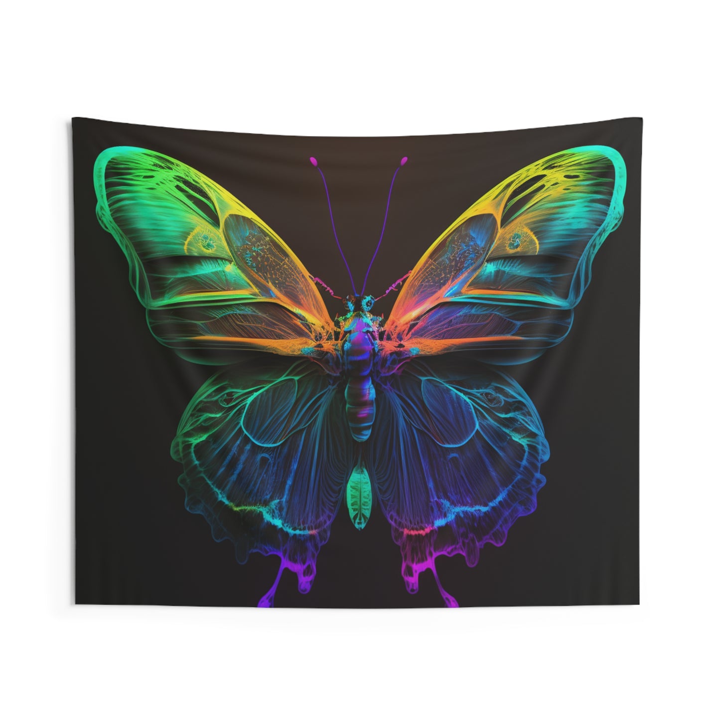 Indoor Wall Tapestries Raw Hyper Color Butterfly 3