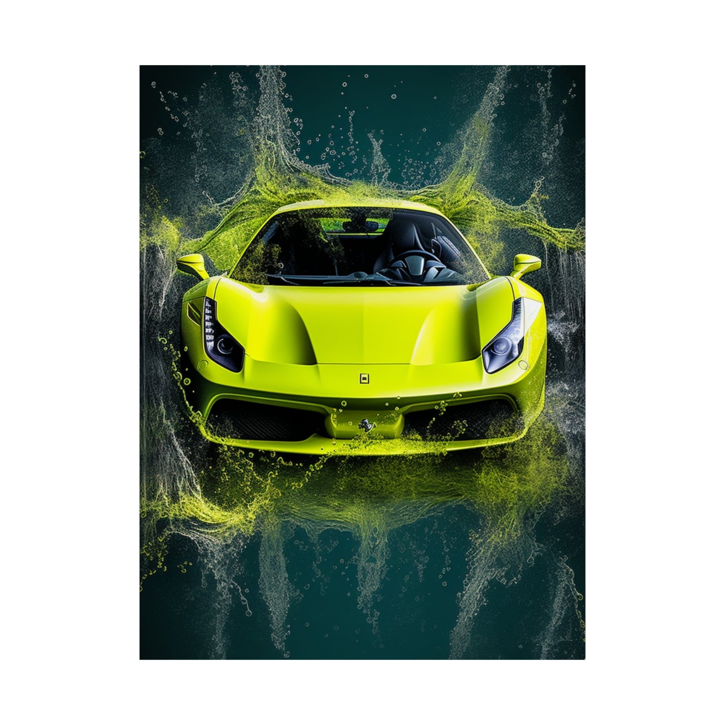 Premium Matte Vertical Posters Farrari Water 4