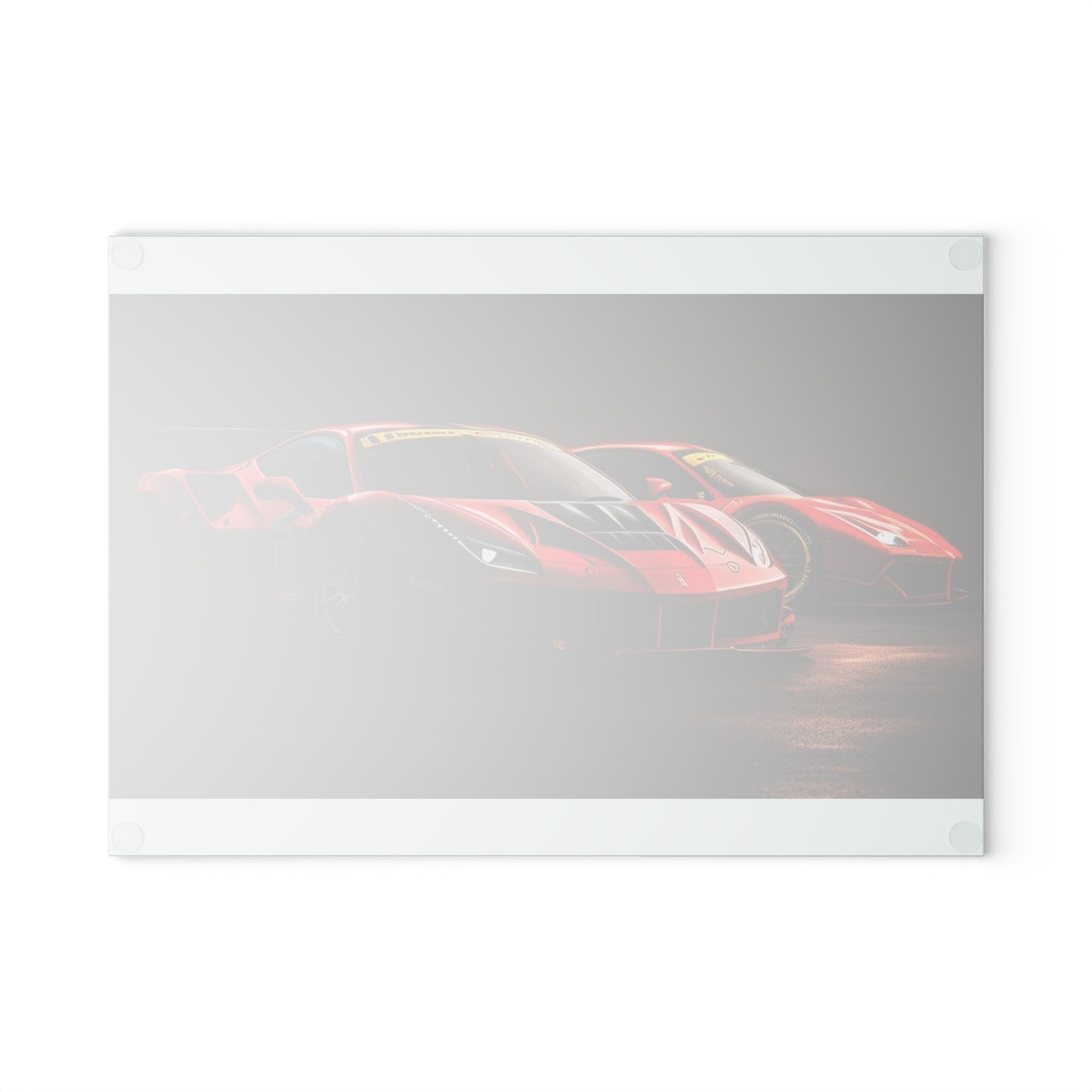 Glass Cutting Board Ferrari Red 4