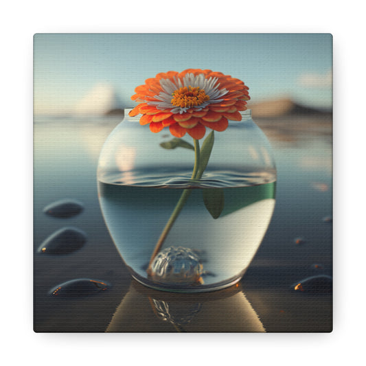 Canvas Gallery Wraps Orange Zinnia 3