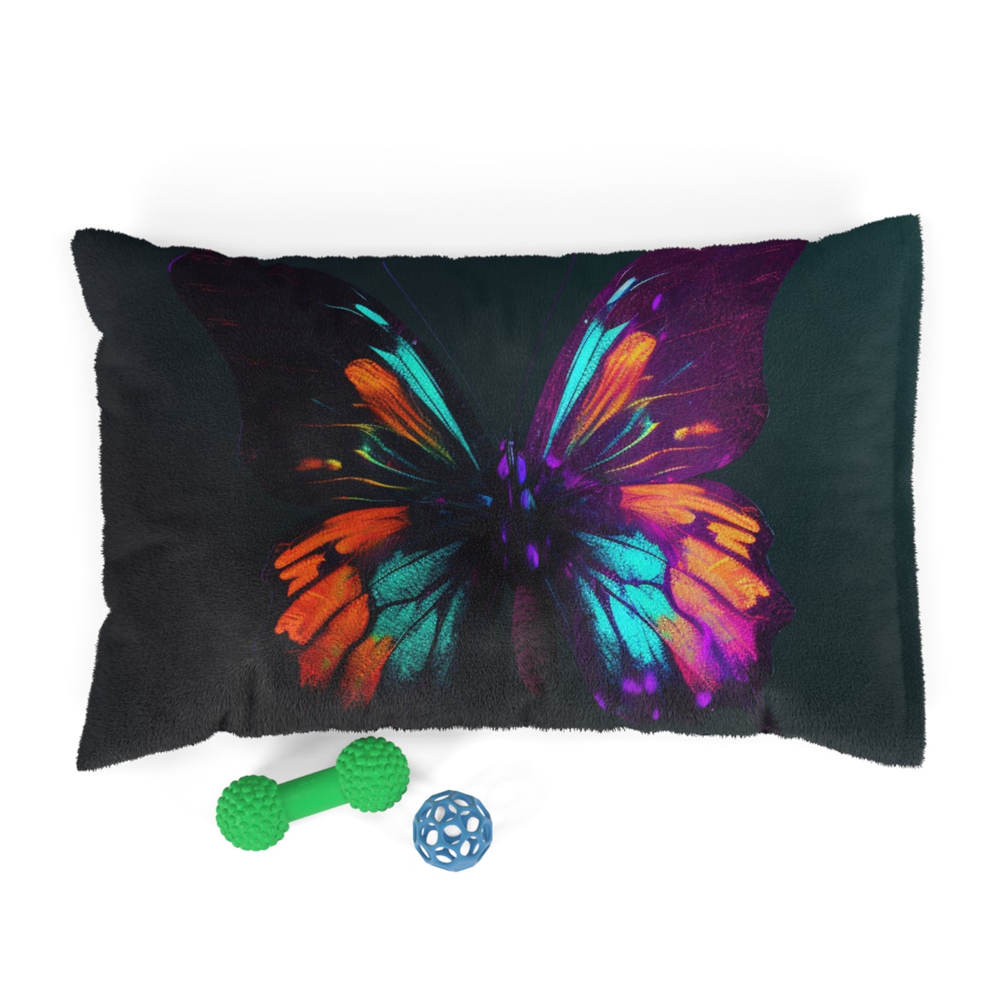 Pet Bed Hyper Colorful Butterfly Purple 4