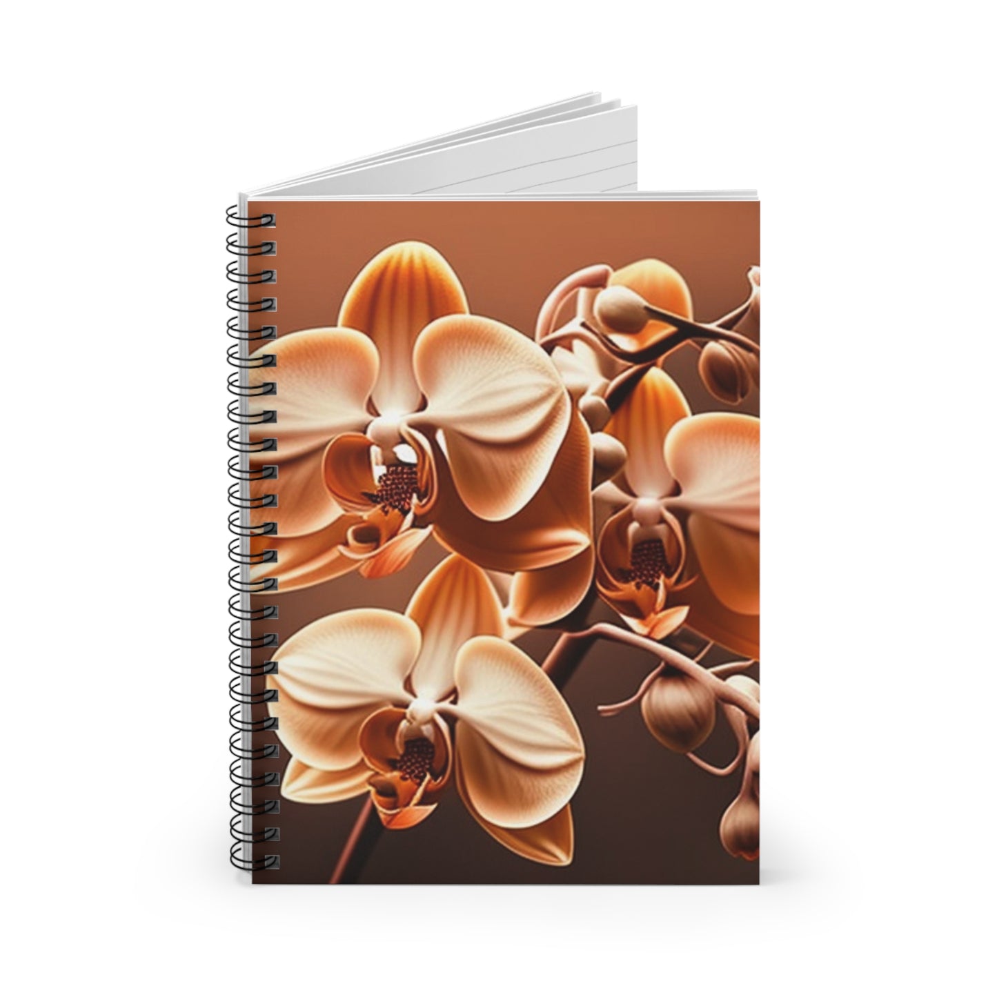 Spiral Notebook - Ruled Line orchid pedals 3