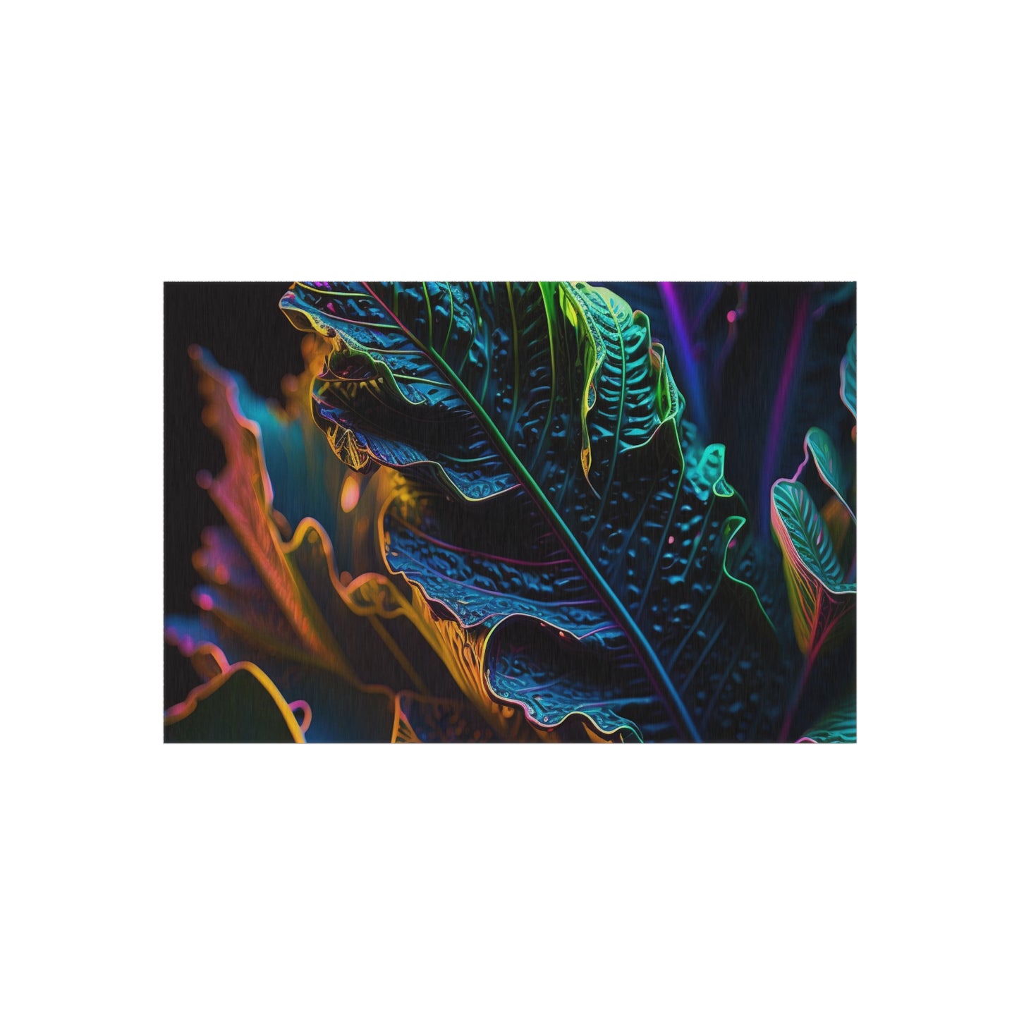 Outdoor Rug  Florescent Skull Death 4