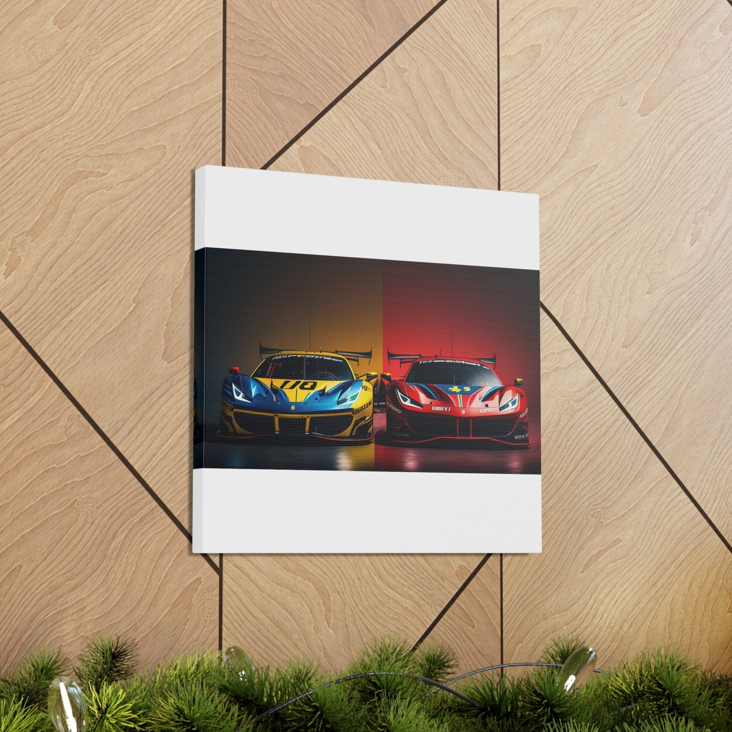 Canvas Gallery Wraps Ferrari Red Blue 3