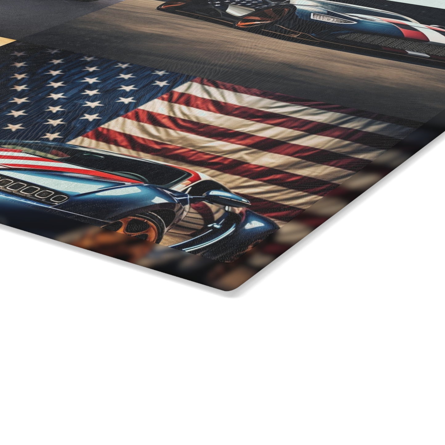 Glass Cutting Board Bugatti Flag American 5