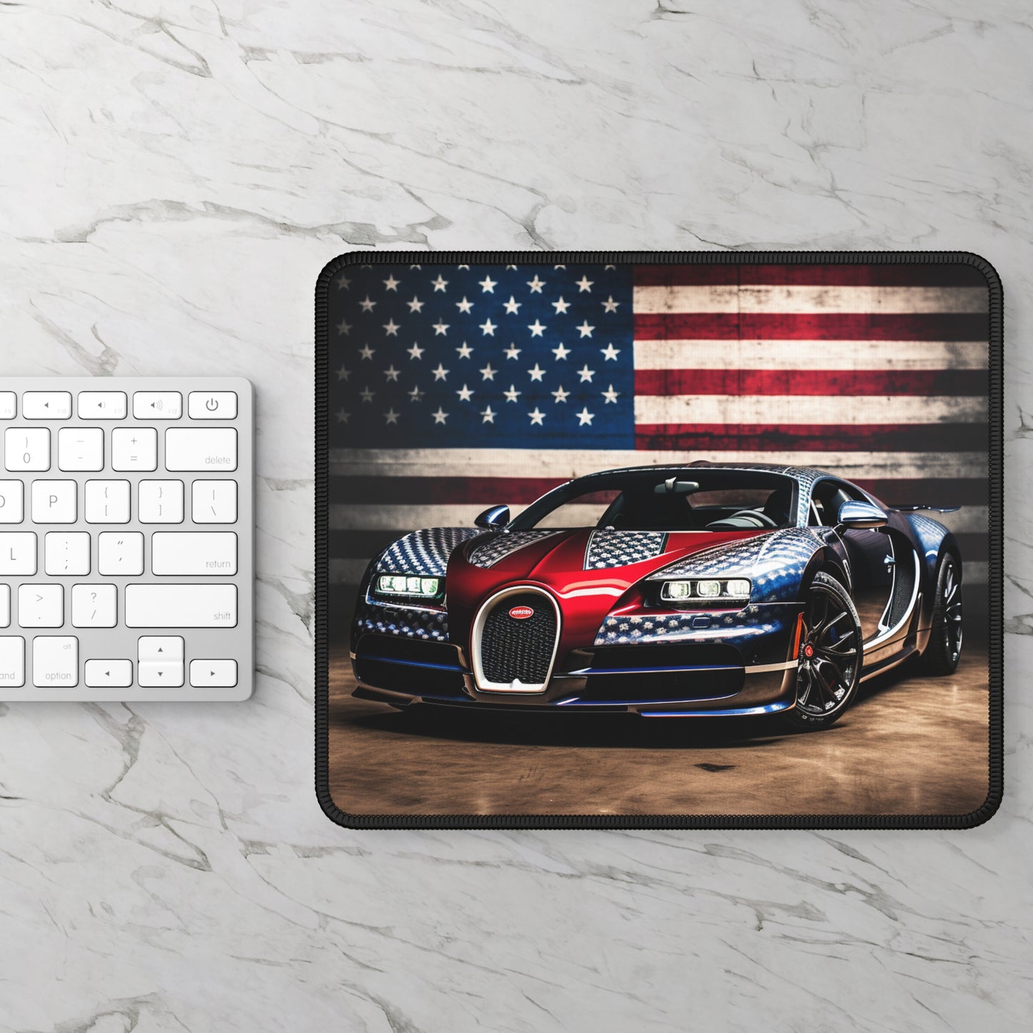 Gaming Mouse Pad  Bugatti American Flag 1