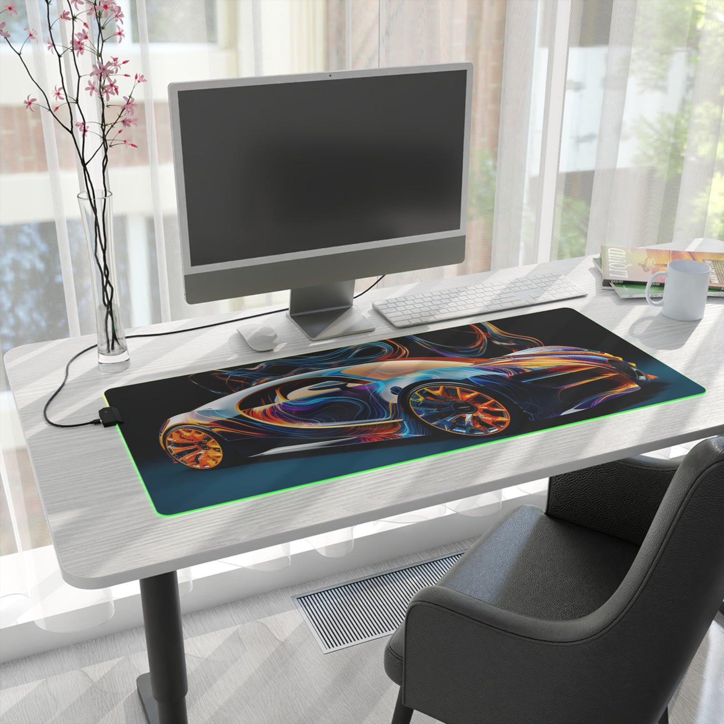 LED Gaming Mouse Pad Bugatti Abstract Flair 2