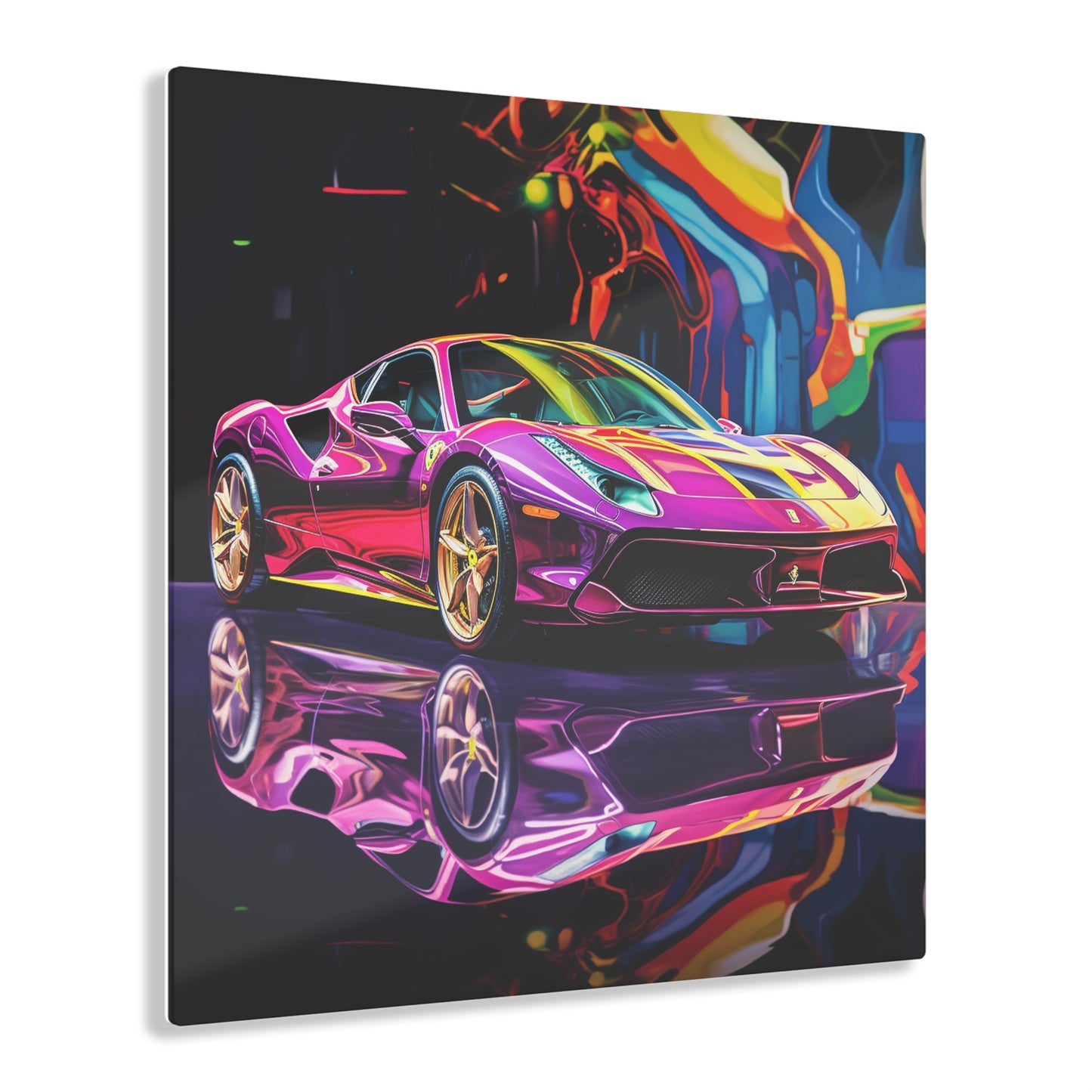 Acrylic Prints Pink Macro Ferrari 2