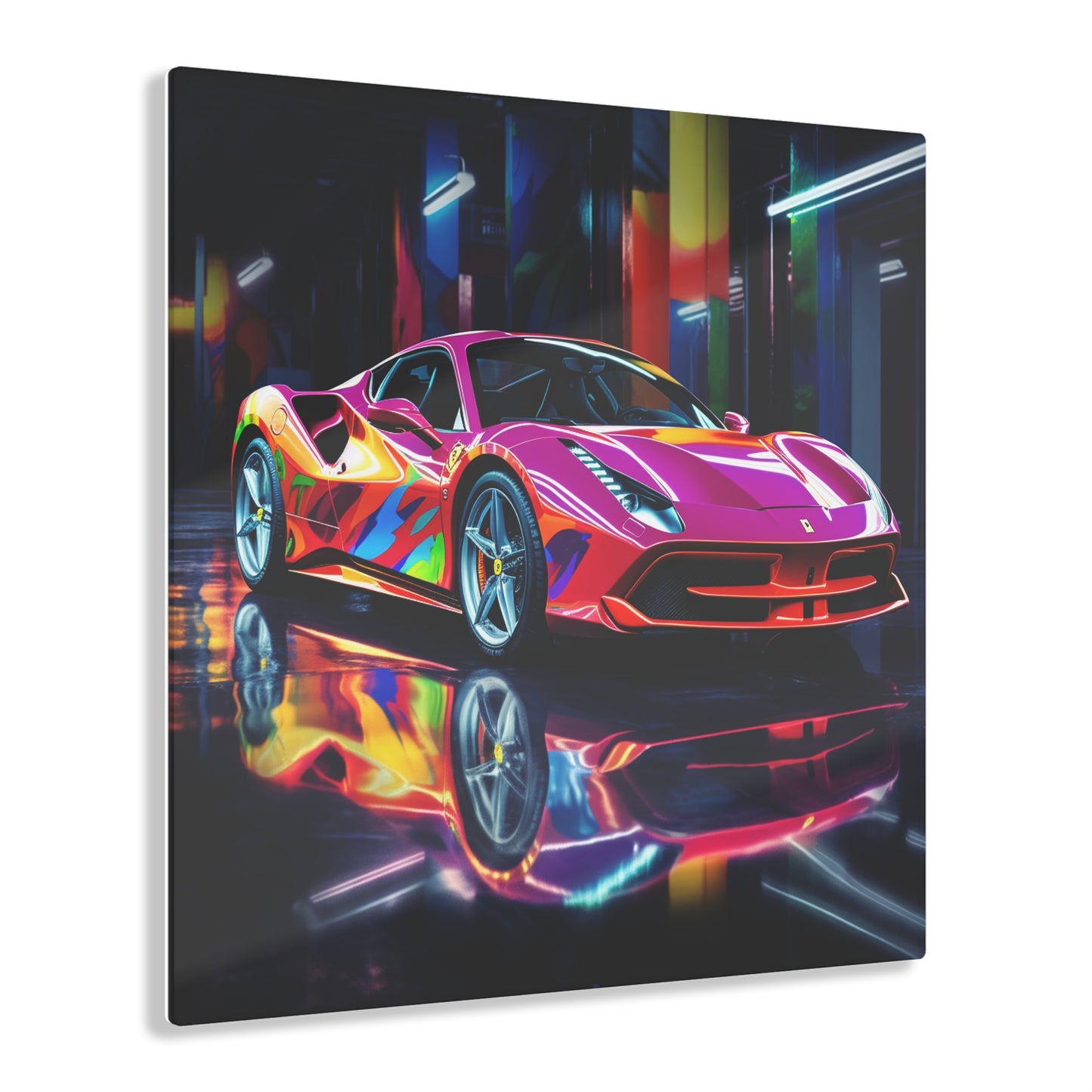 Acrylic Prints Pink Macro Ferrari 1