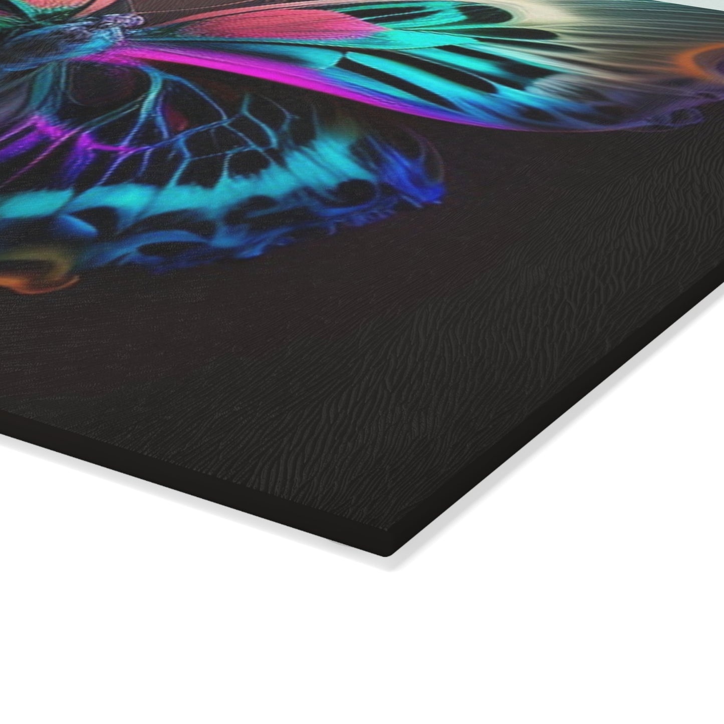 Glass Cutting Board Neon Butterfly Fusion 1