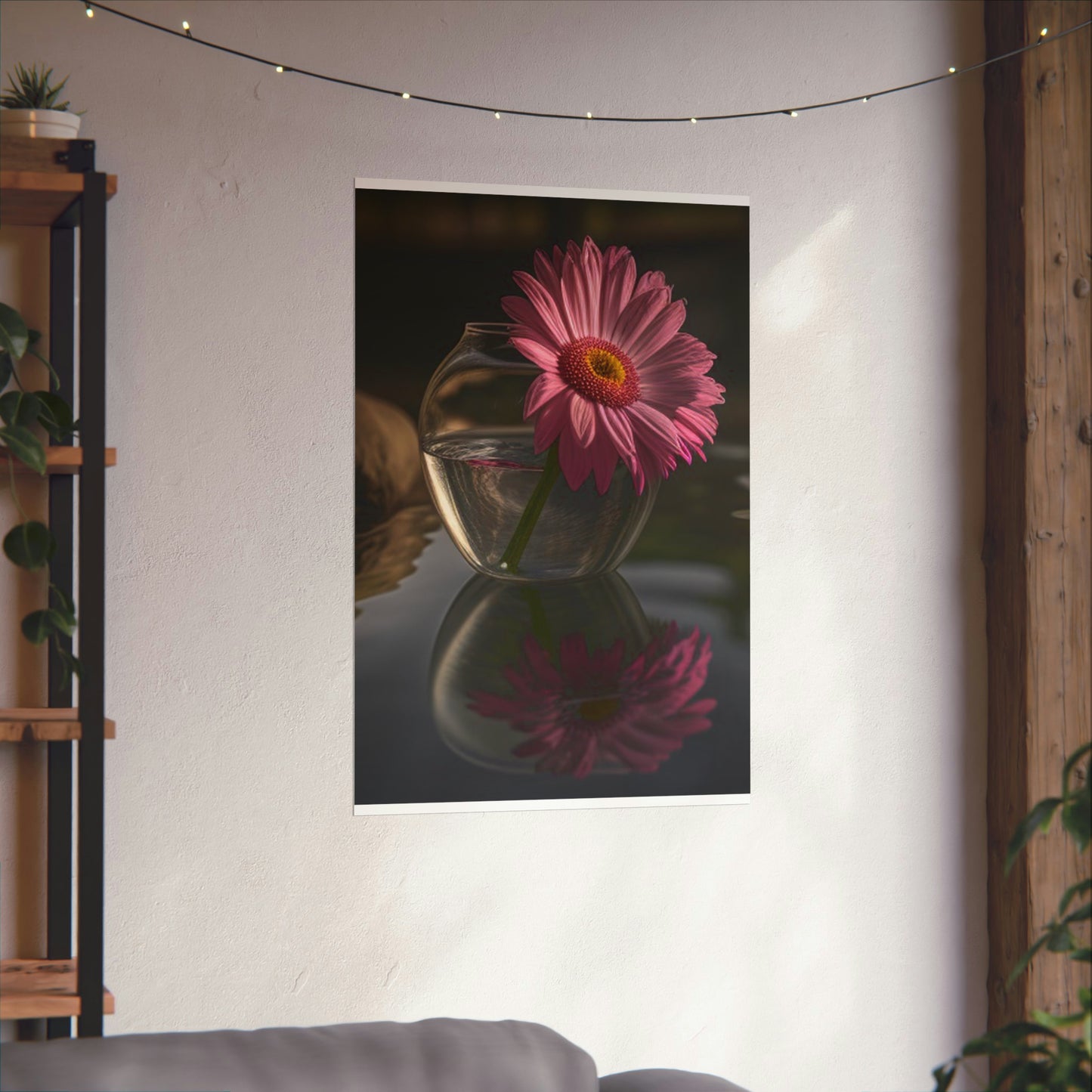 Premium Matte Vertical Posters Pink Daisy 2