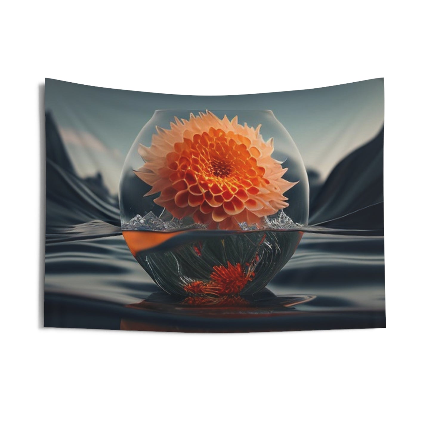 Indoor Wall Tapestries Dahlia Orange 3