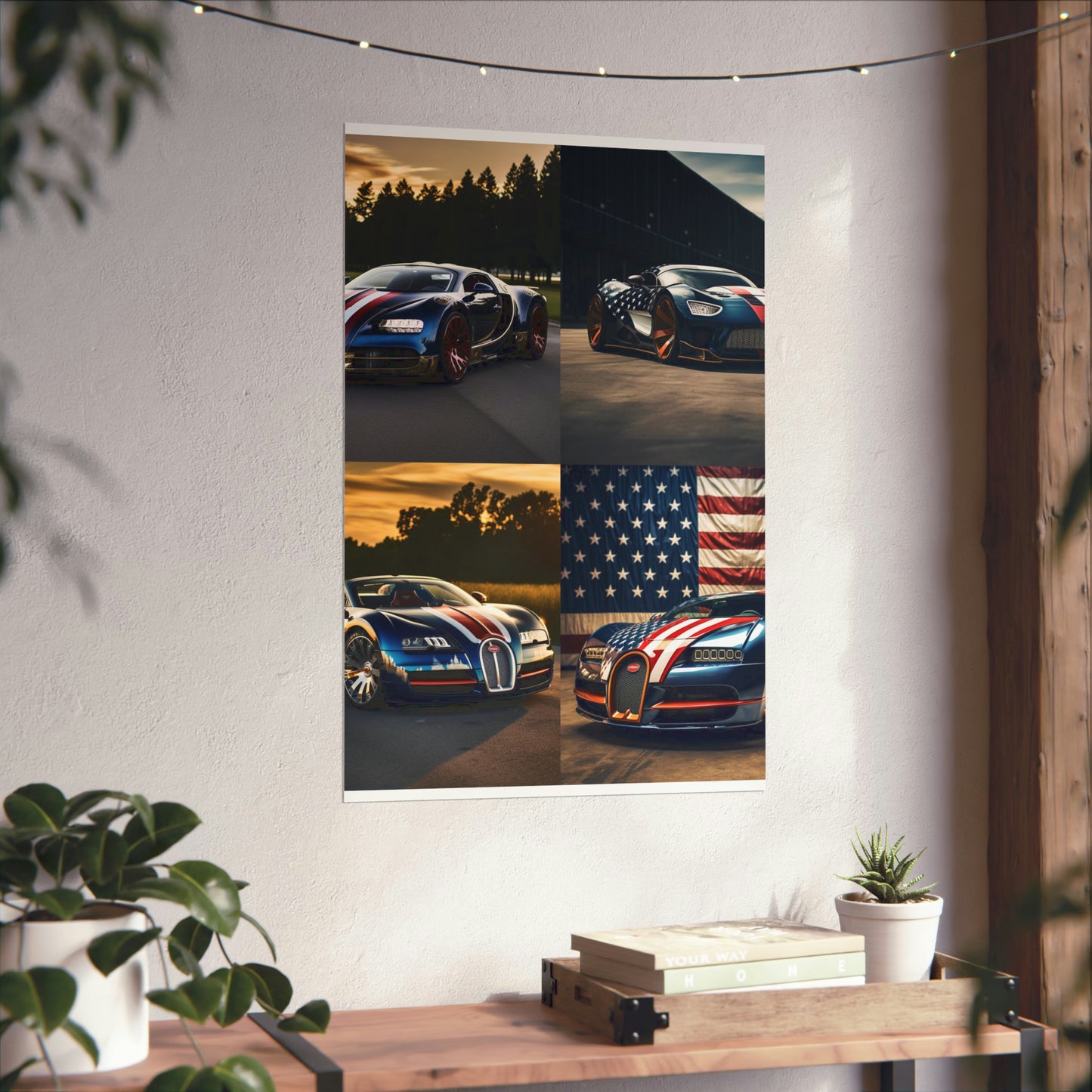 Premium Matte Vertical Posters Bugatti Flag American 5