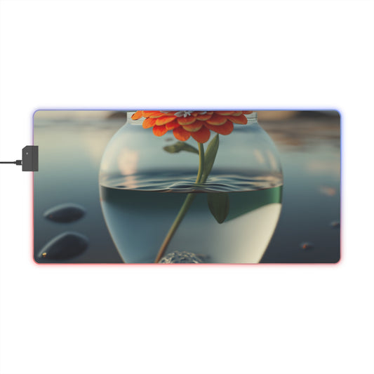 LED Gaming Mouse Pad Orange Zinnia 3