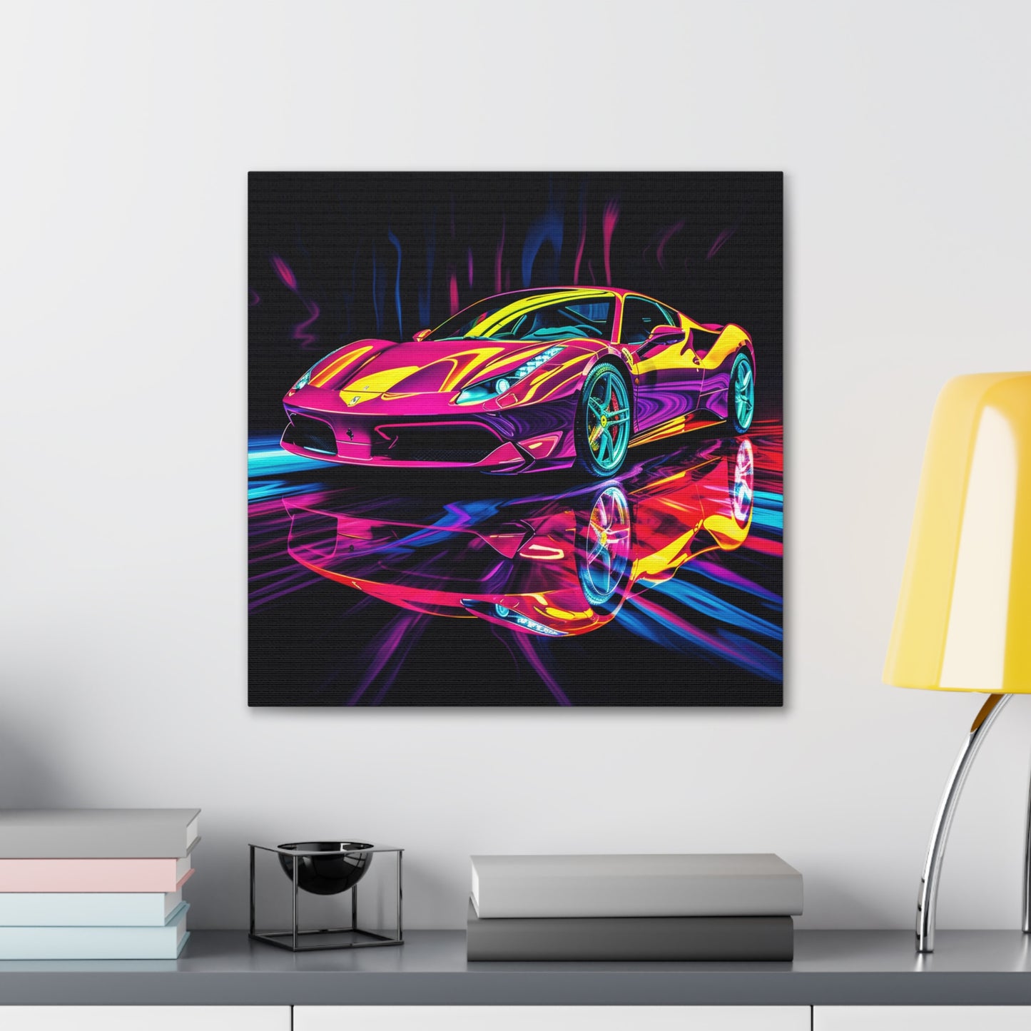 Canvas Gallery Wraps Pink Ferrari Macro 2