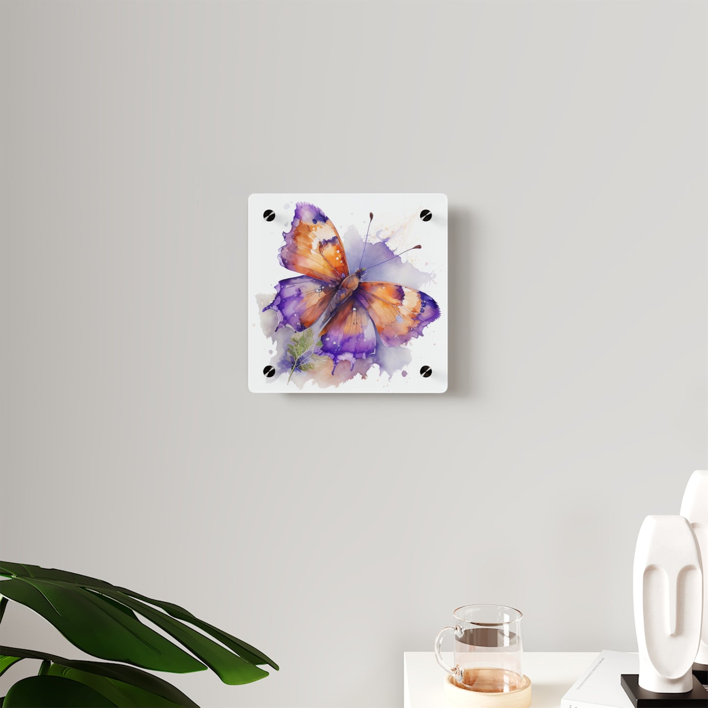 Acrylic Wall Art Panels MerlinRose Watercolor Butterfly 2