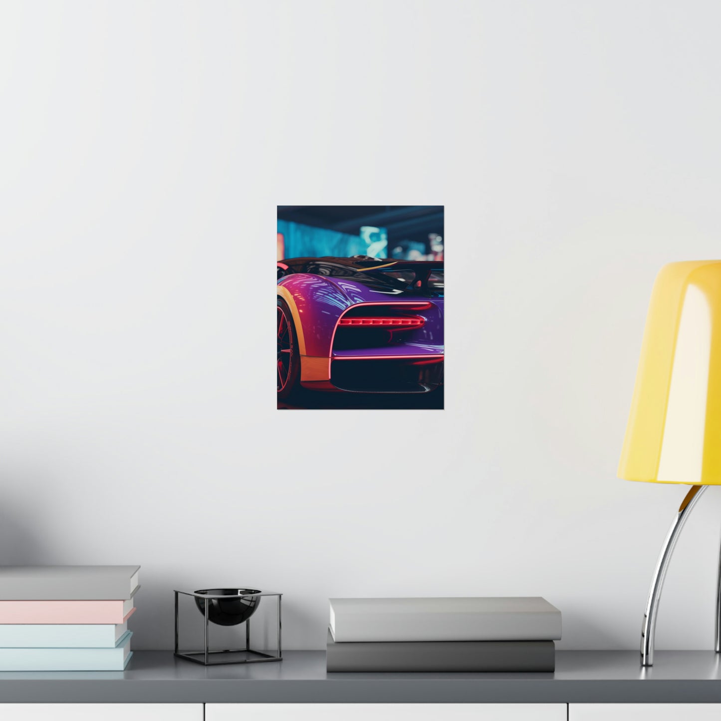 Premium Matte Vertical Posters Hyper Bugatti Neon Chiron 3