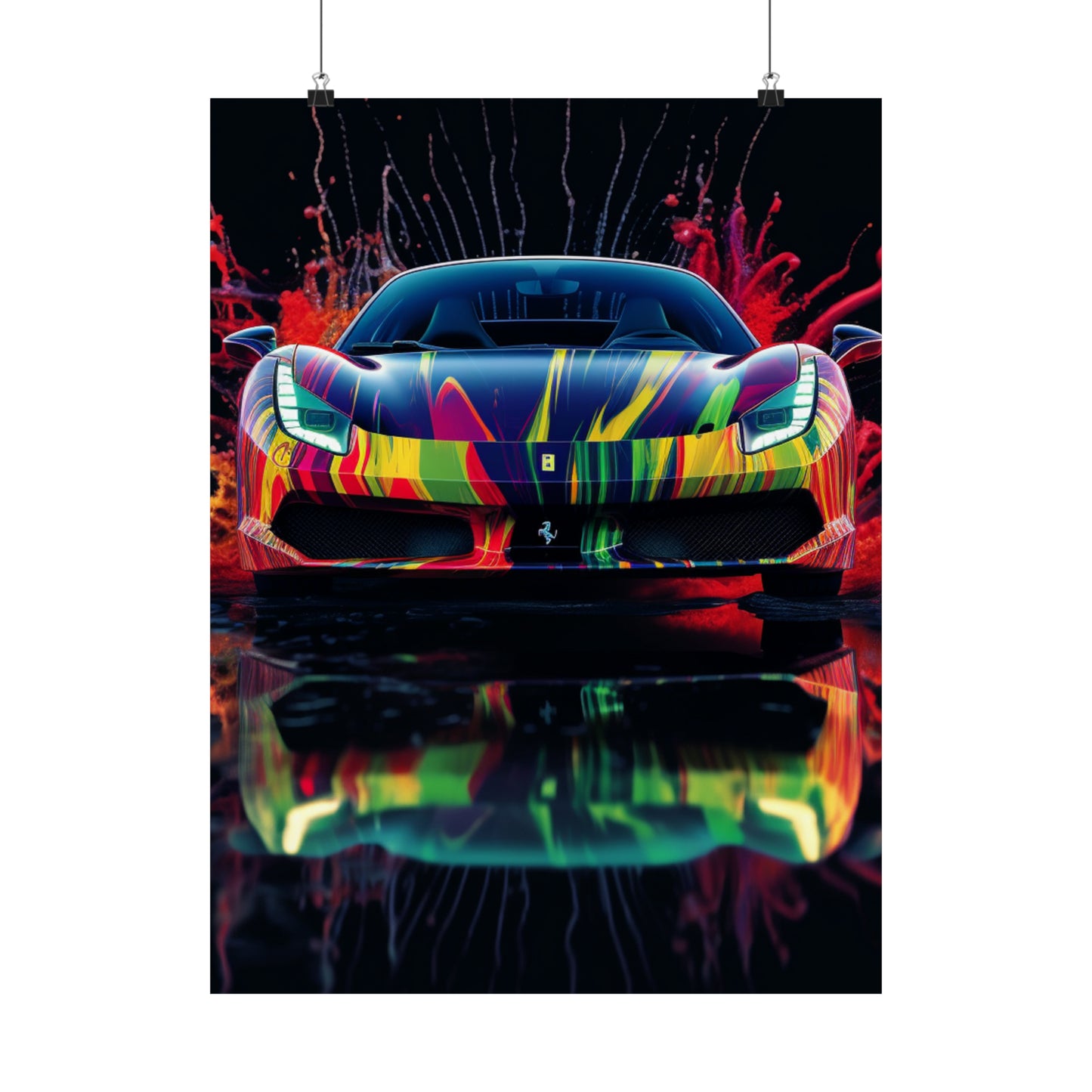 Premium Matte Vertical Posters Ferrari Fusion Water 1