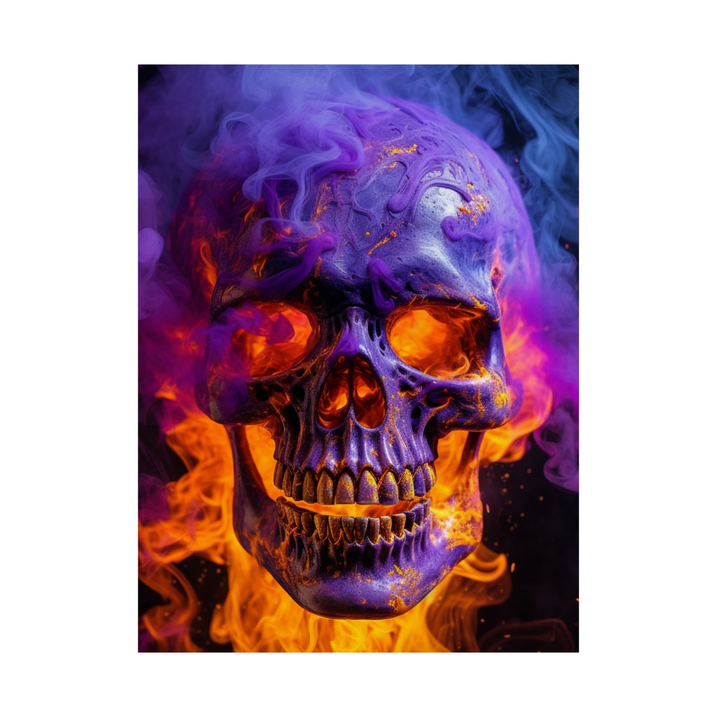 Premium Matte Vertical Posters Macro Skull 1