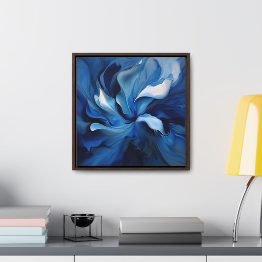 Gallery Canvas Wraps, Square Frame Abstract Blue Tulip 4