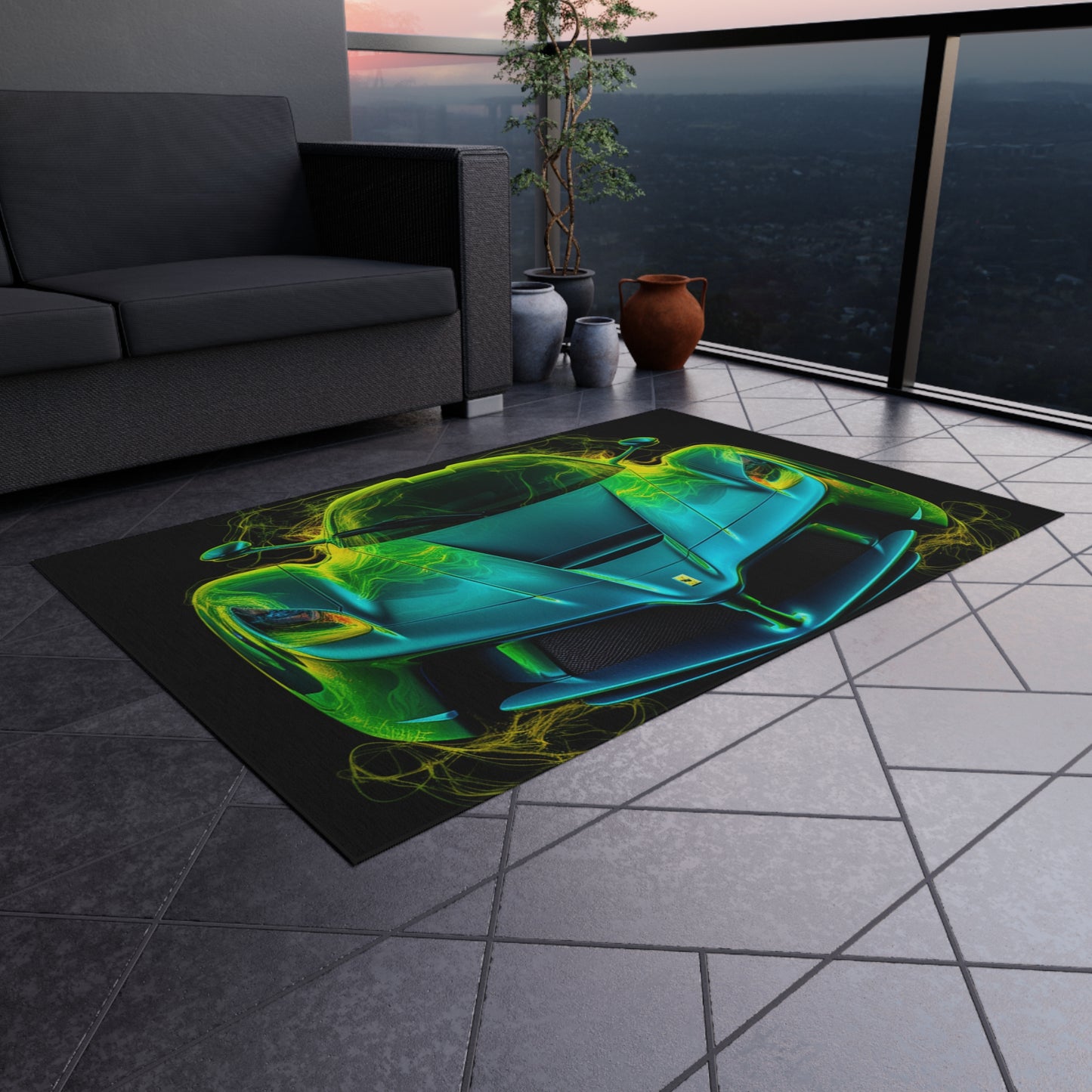 Outdoor Rug  Ferrari Neon 2