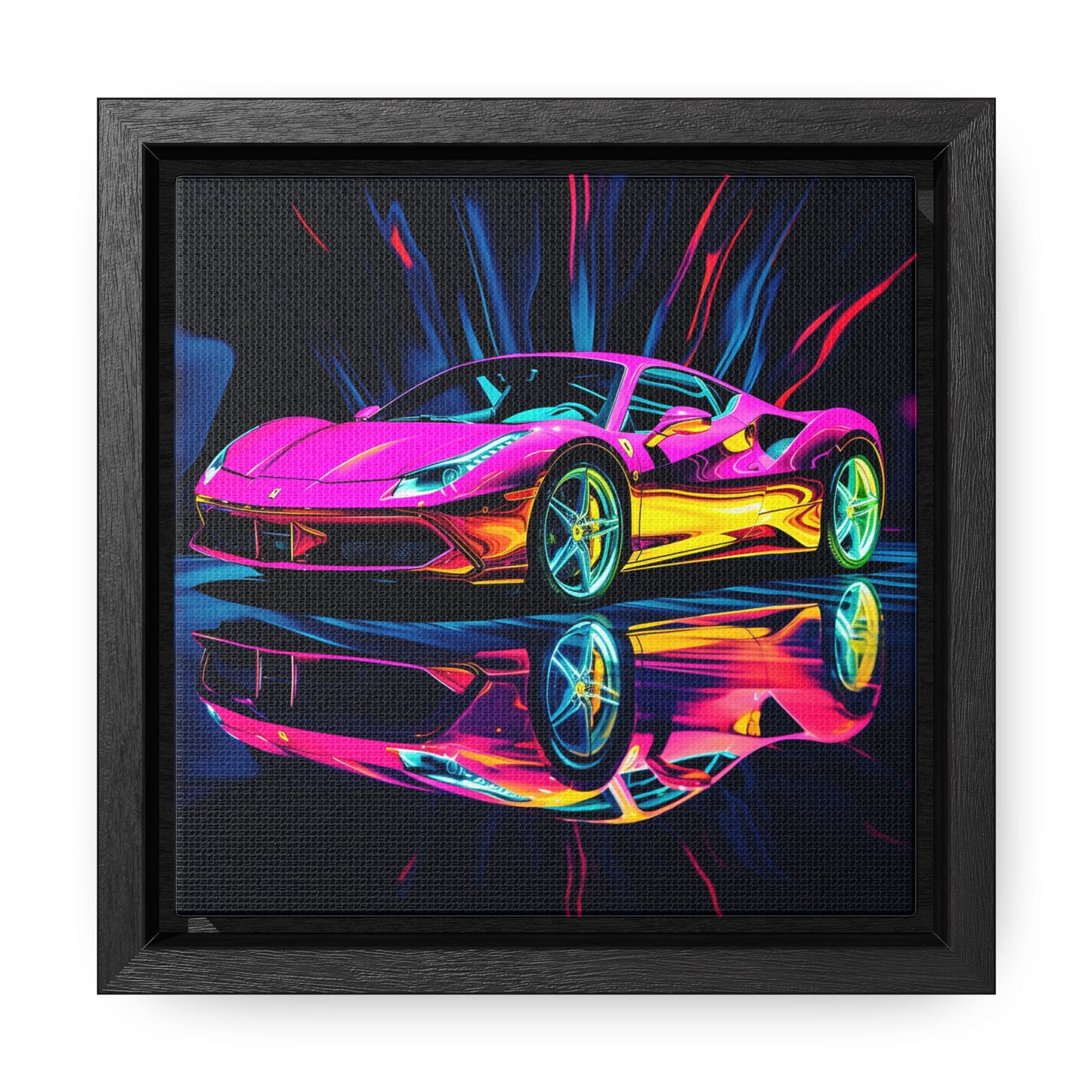 Gallery Canvas Wraps, Square Frame Pink Macro Ferrari 3