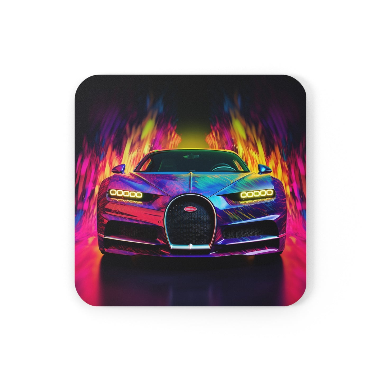 Corkwood Coaster Set Florescent Bugatti Flair 3