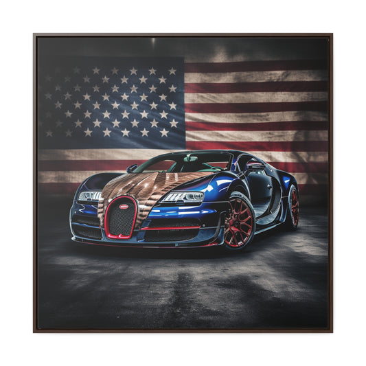 Gallery Canvas Wraps, Square Frame Bugatti American Flag 4