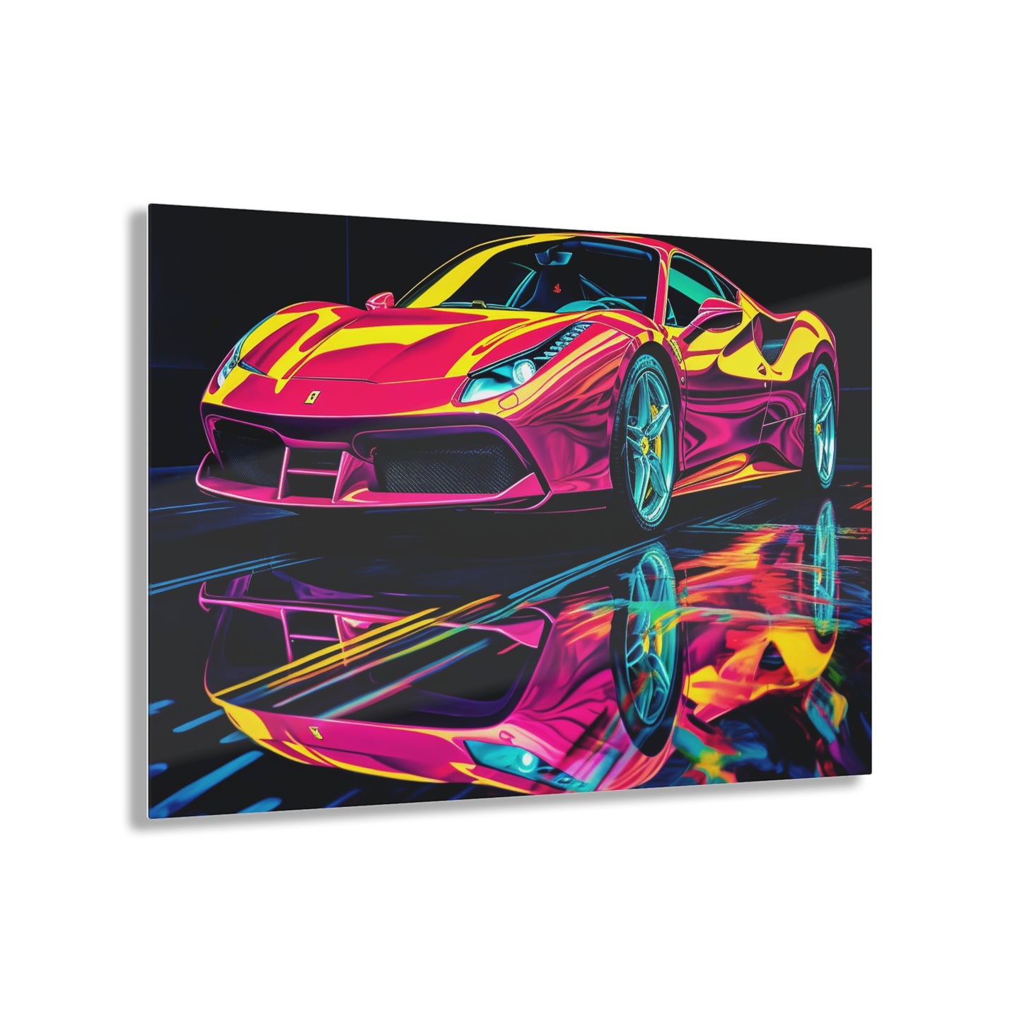 Acrylic Prints Pink Ferrari Macro 1