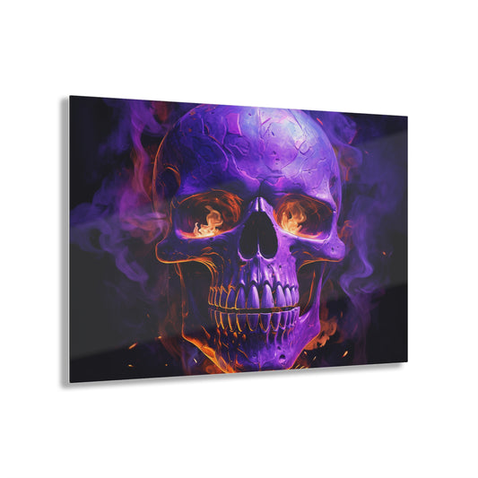 Acrylic Prints Skull Flames 1